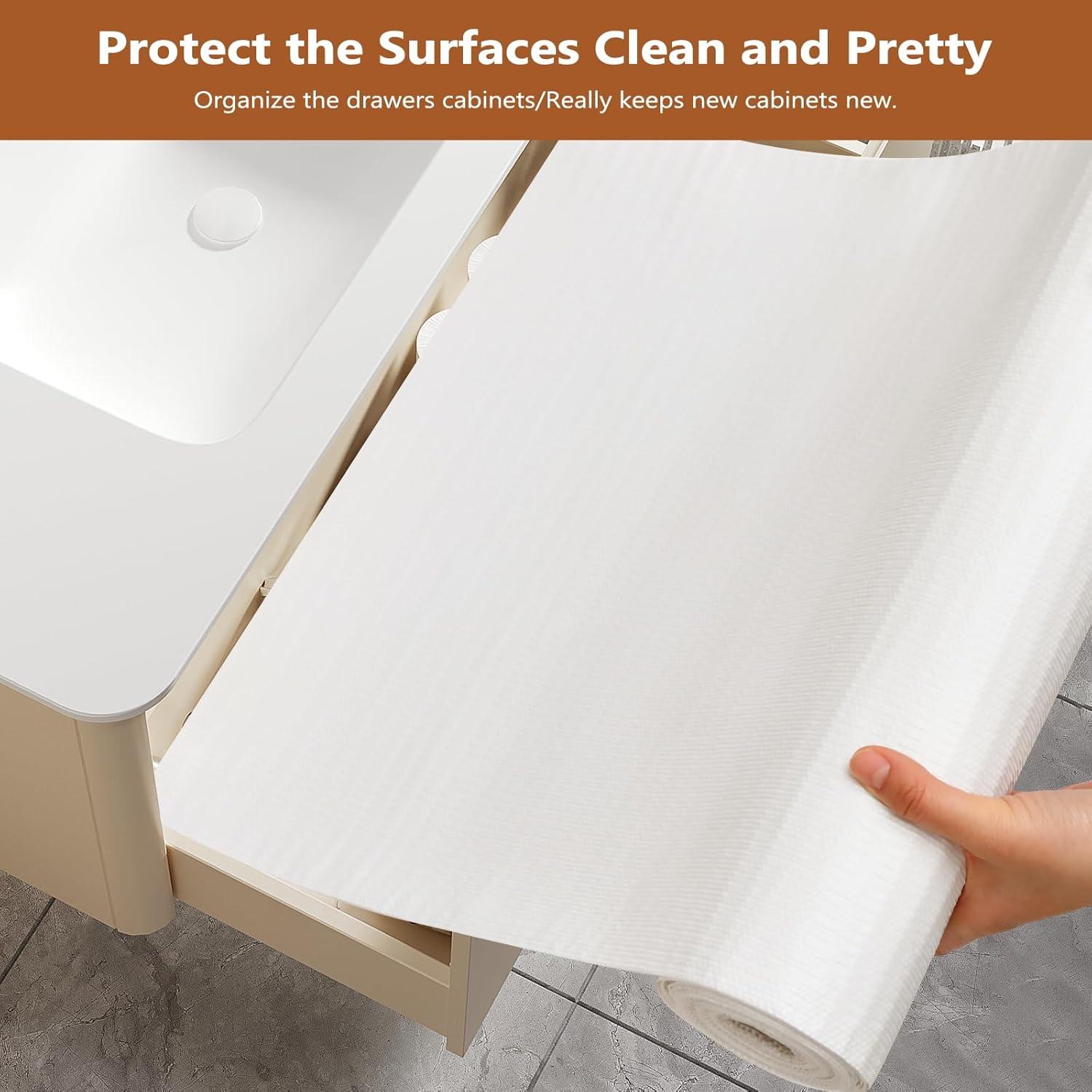 Forro de Cajón Antideslizante CLENAT 30cm x 3m Blanco