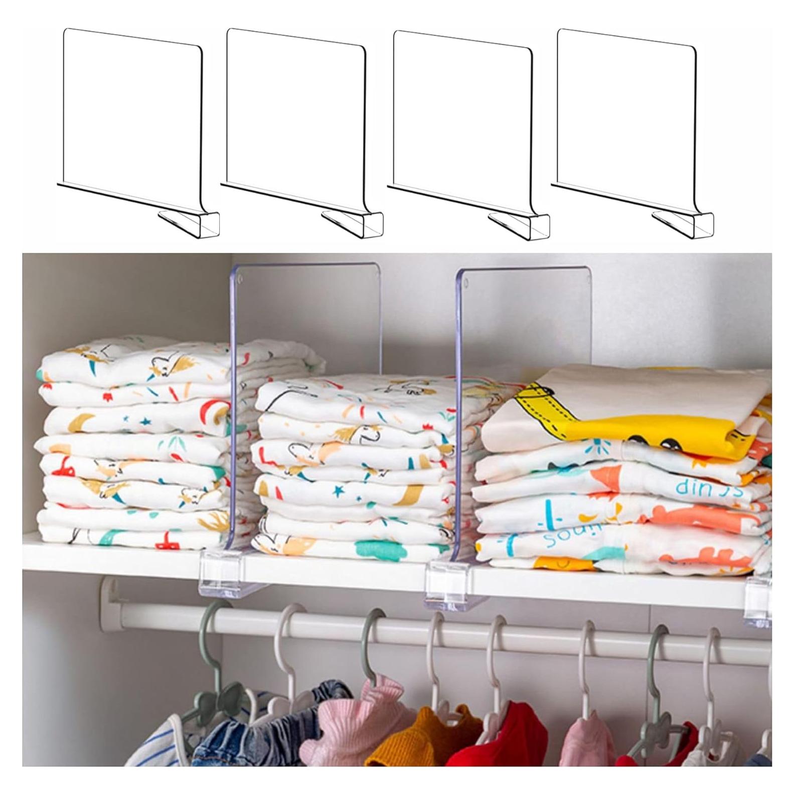 Separadores de Estante Acrílico Yieach 4 Piezas 23.4 cm