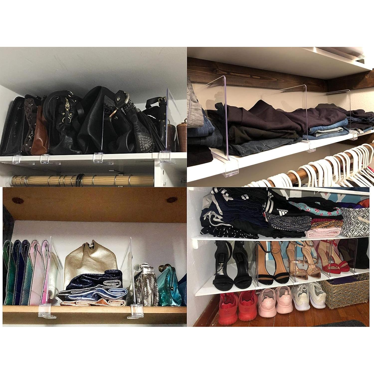 Separadores de Estante Acrílico Yieach 4 Piezas 23.4 cm