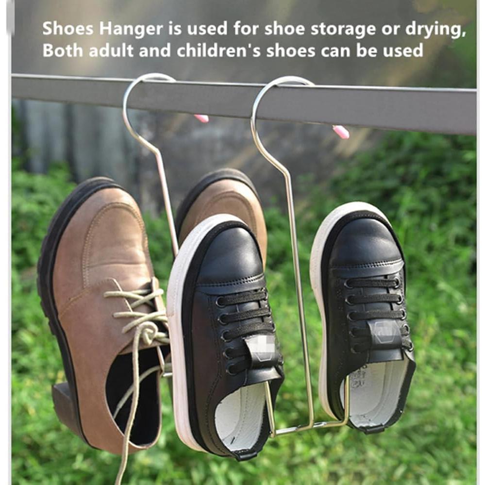 Estante de Secado para Zapatos Leoyoubei - 3 Perchas Acero Inoxidable