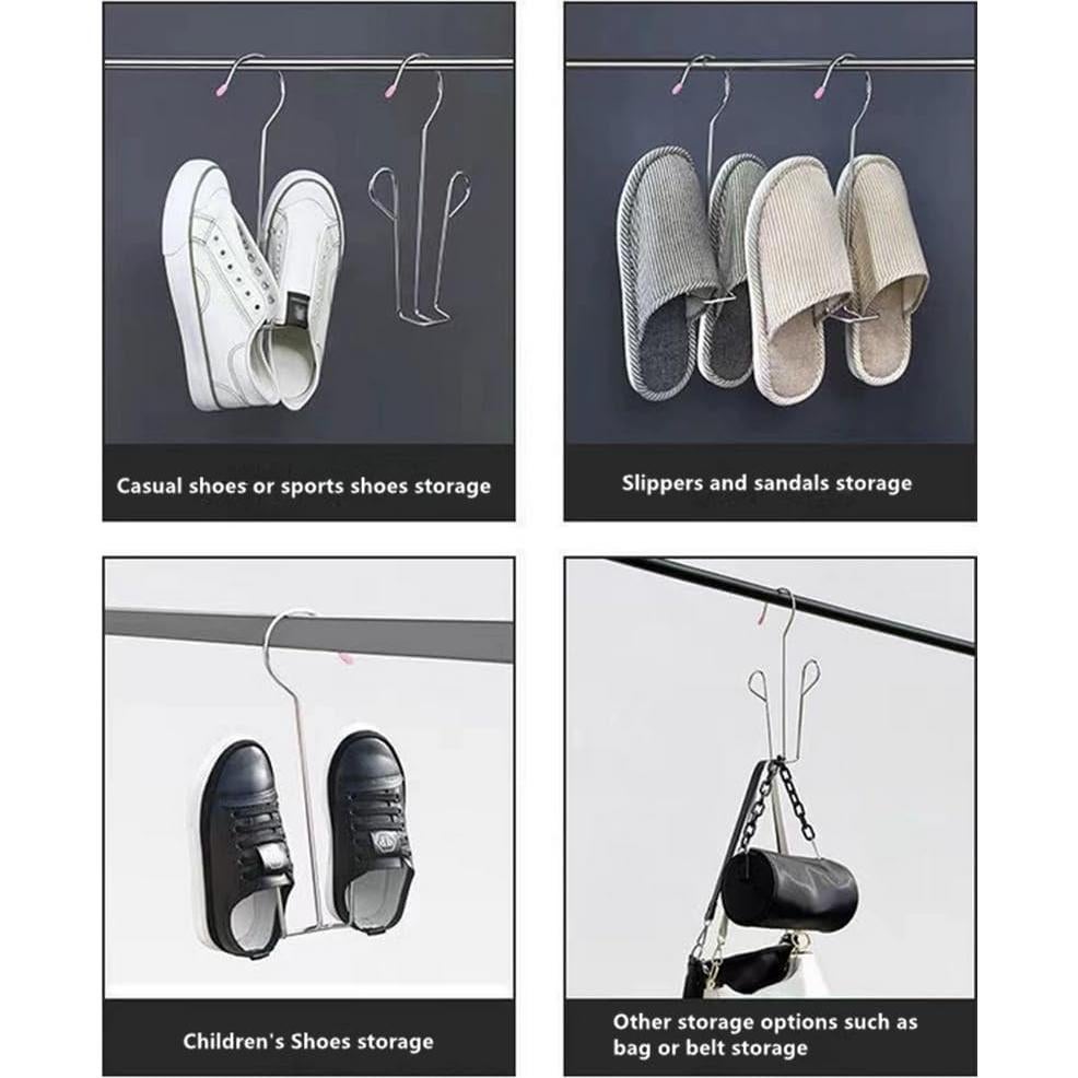 Estante de Secado para Zapatos Leoyoubei - 3 Perchas Acero Inoxidable