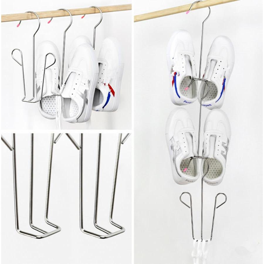 Estante de Secado para Zapatos Leoyoubei - 3 Perchas Acero Inoxidable