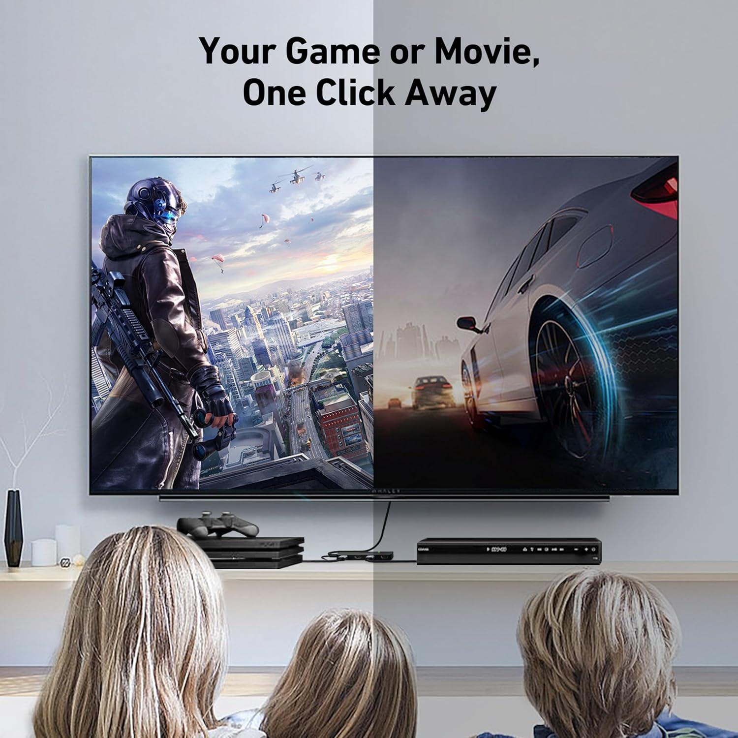 Interruptor HDMI 4 en 1 BENFEI 4K@60Hz 10M Compatible PS5