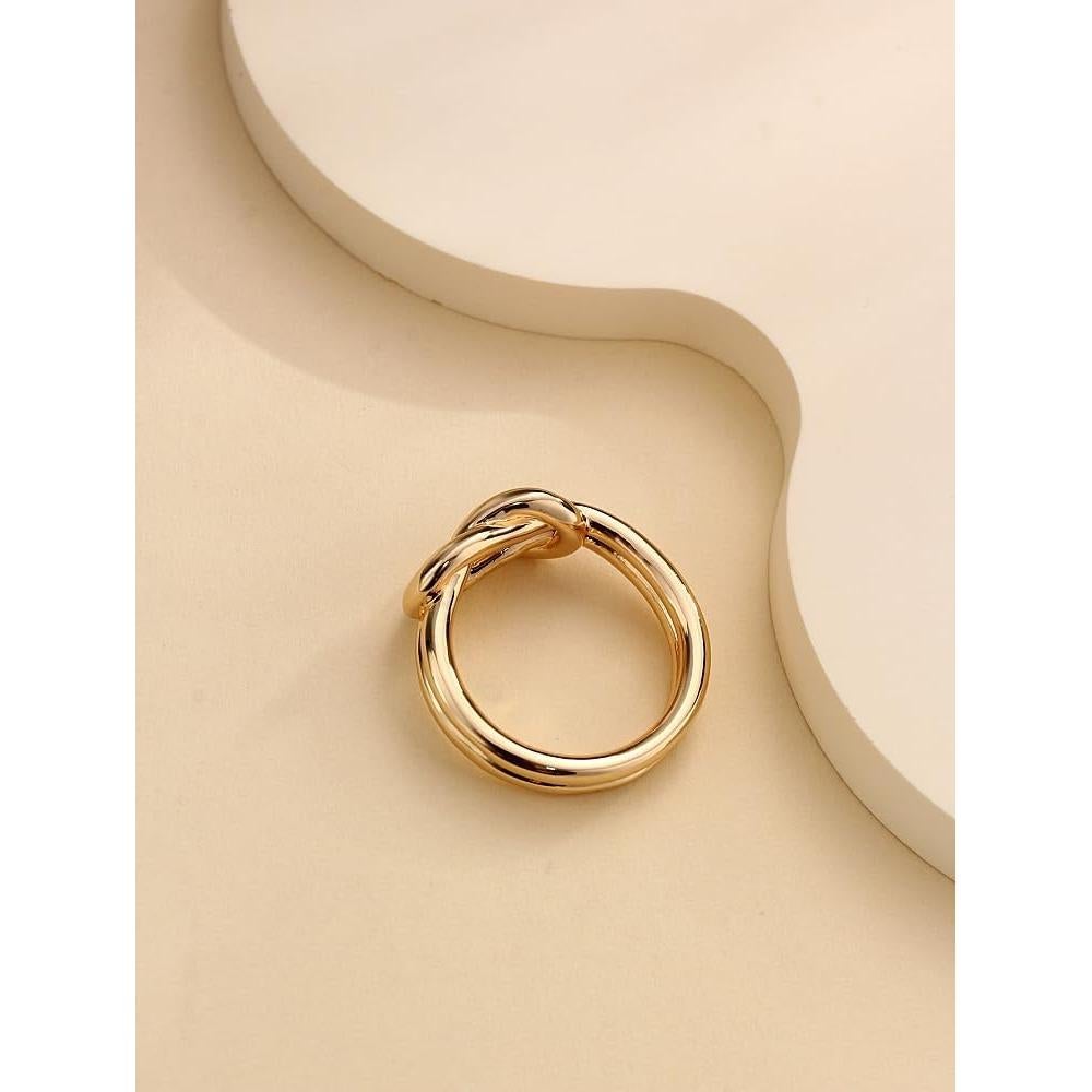 Anillo Broche de Bufanda de Seda Dainty Dorado 1.78x2.31cm
