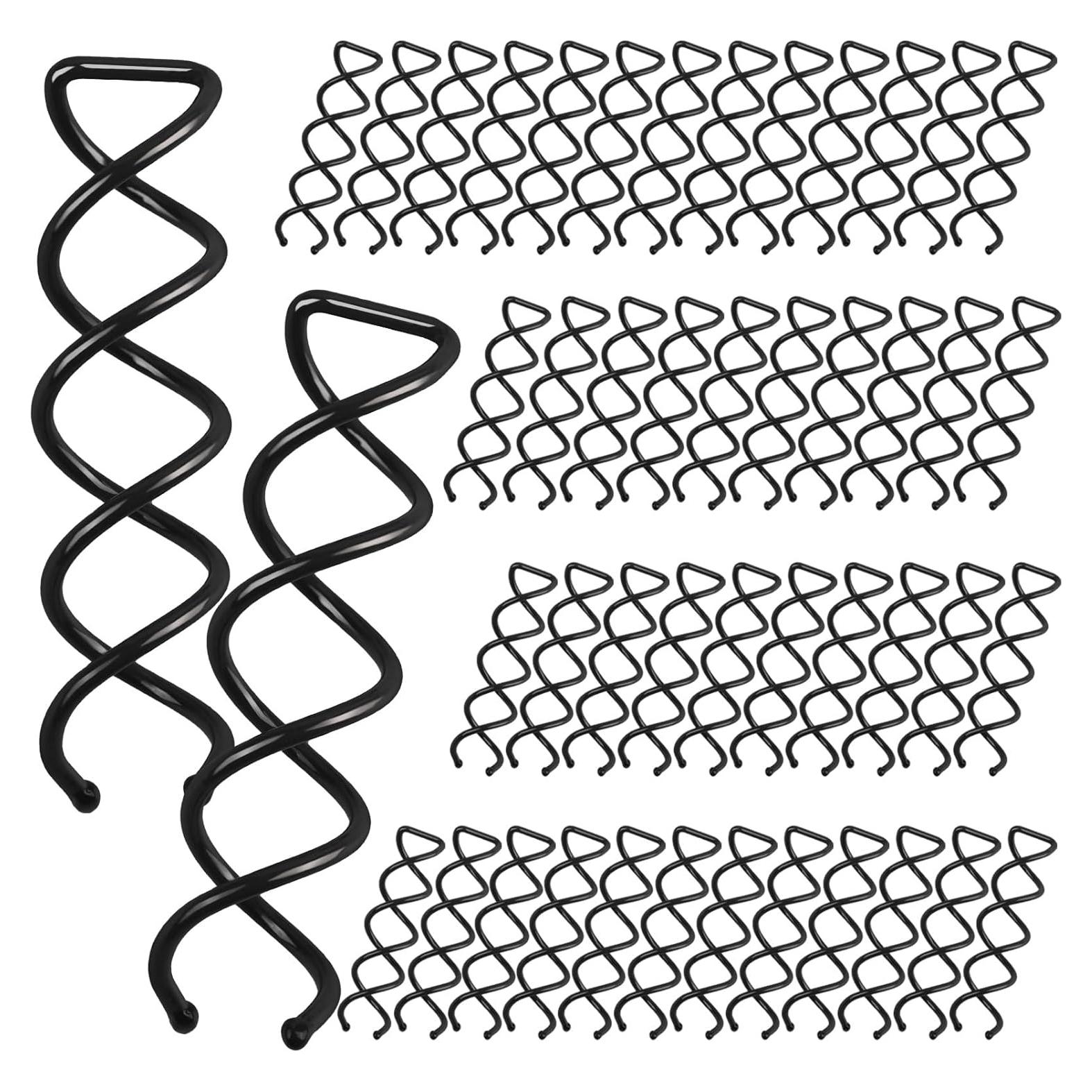Pasadores de Cabello Espirales FANDAMEI 50 Piezas Negros