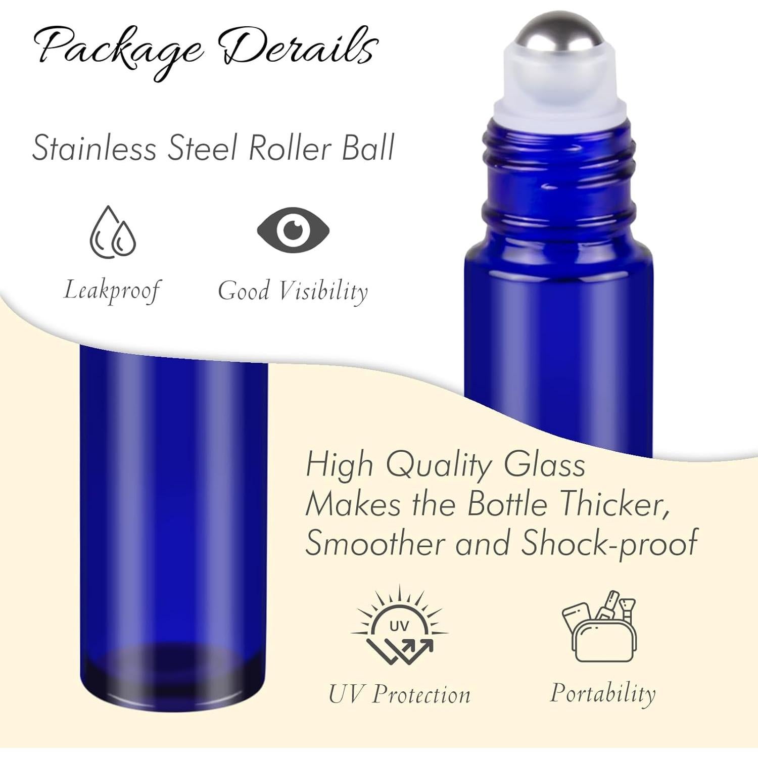 Botellas Roll-On de Aceite Esencial 10ml GIVITASOT - 4 Piezas