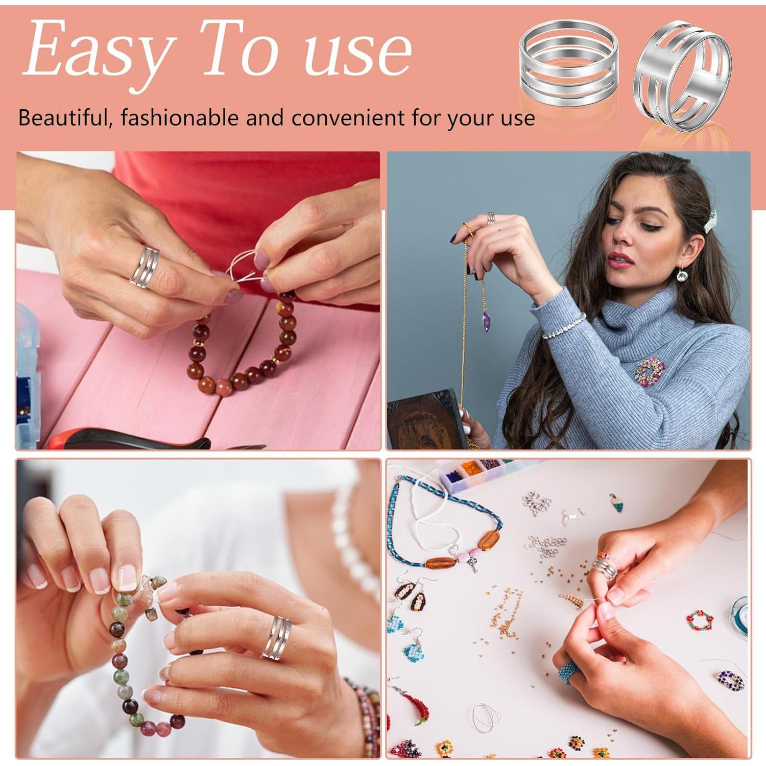 2 Piezas Herramienta Abridora de Anillos de Salto ZEYIYER Plata