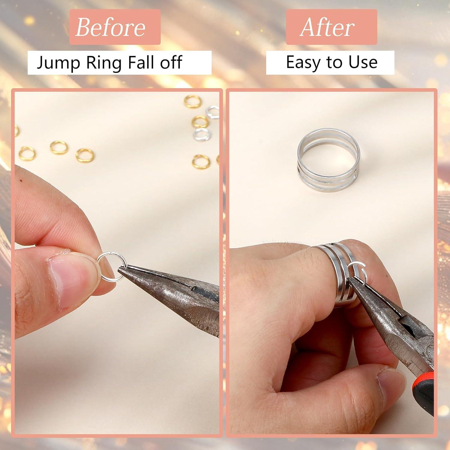 2 Piezas Herramienta Abridora de Anillos de Salto ZEYIYER Plata