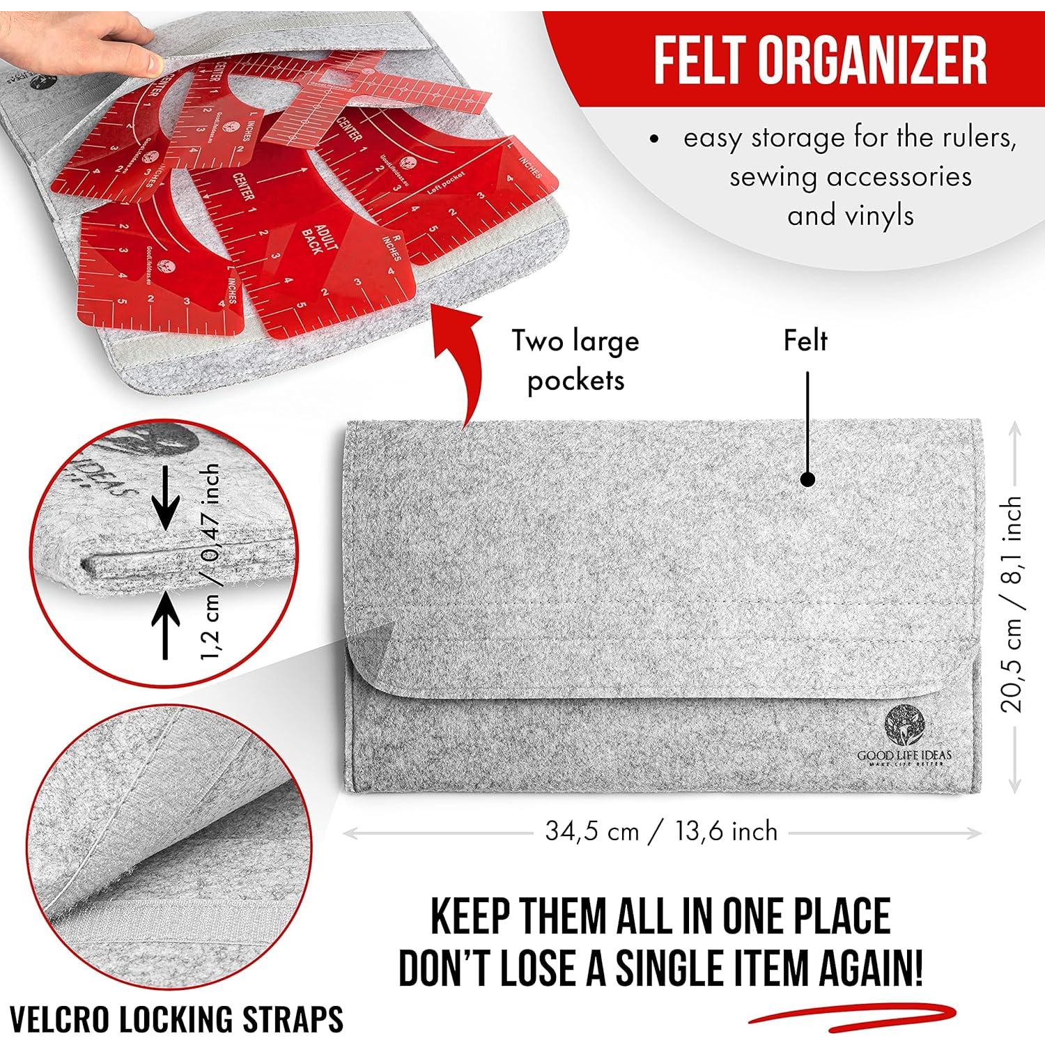 Guía de Regla para Camisetas L.S. Lingua - Alineación Vinilo