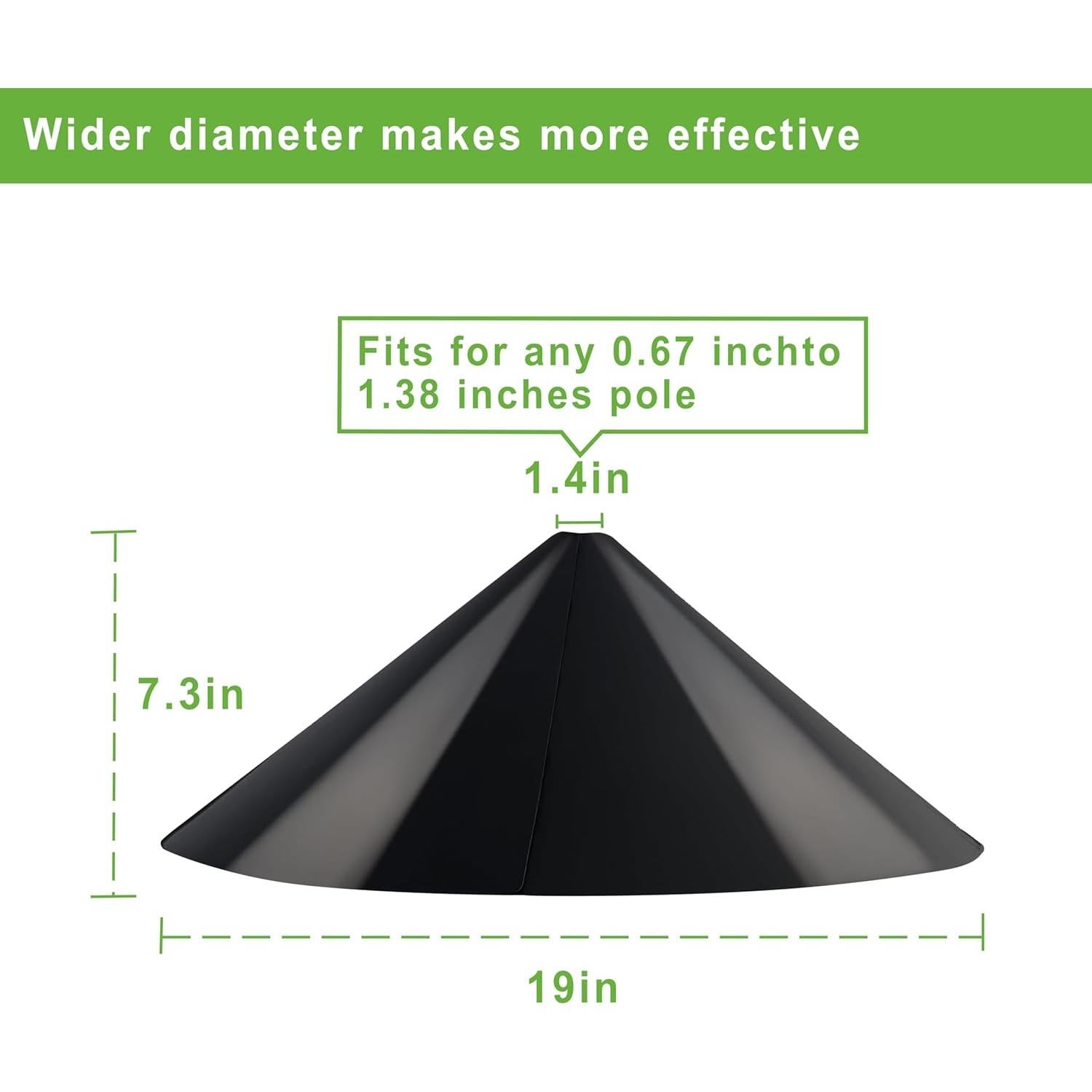 Baffle para Ardillas WUCYLKA 48cm Resistente a la Intemperie