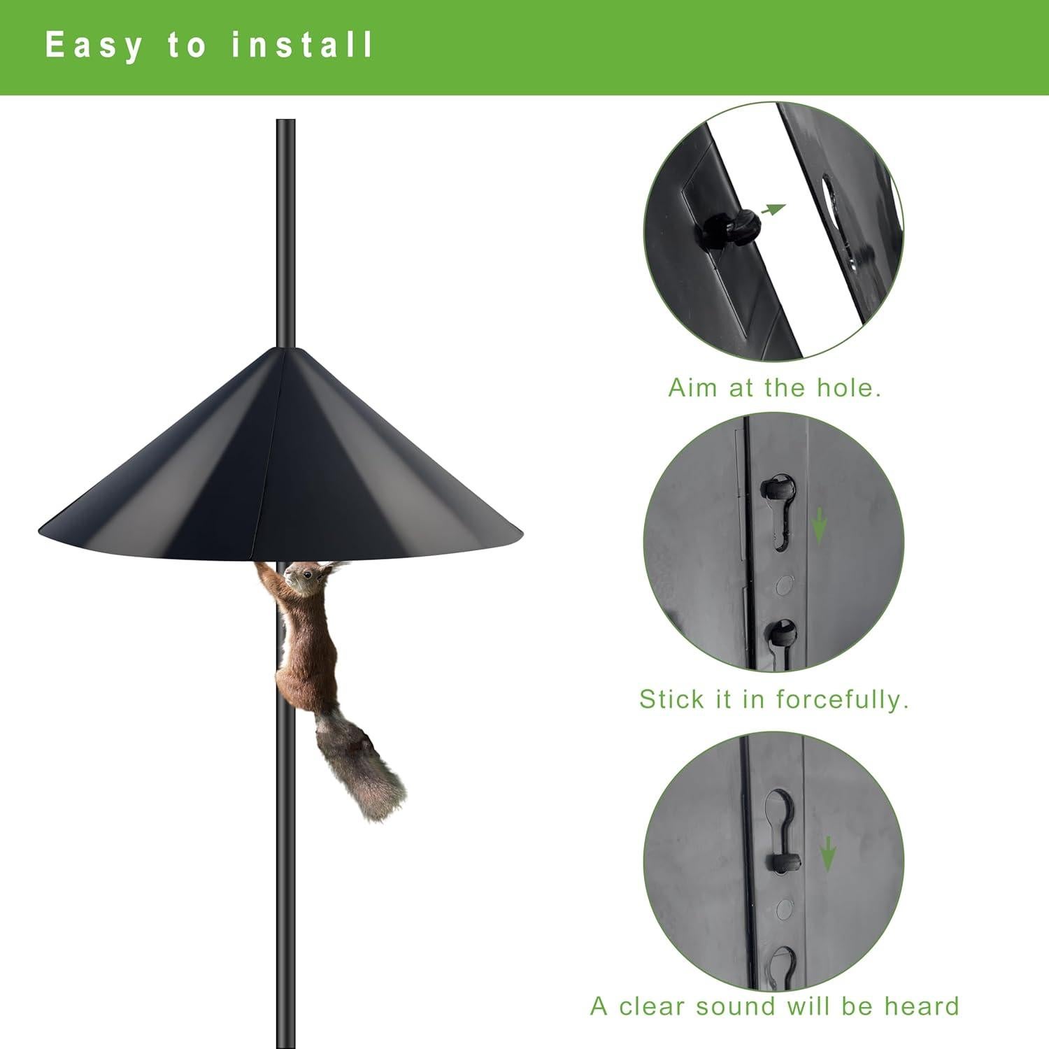 Baffle para Ardillas WUCYLKA 48cm Resistente a la Intemperie