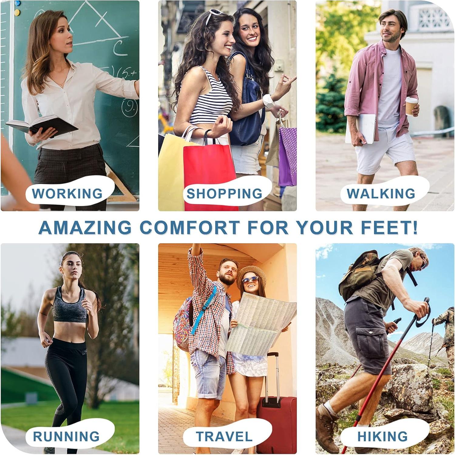 3 Pares de Plantillas de Espuma de Memoria TIESTRA para Mujeres