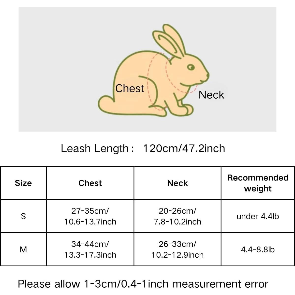 Conjunto Arnés y Correa Ajustable Copfeu para Conejos Azul