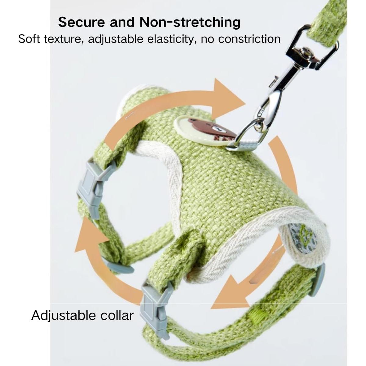 Conjunto Arnés y Correa Ajustable Copfeu para Conejos Azul