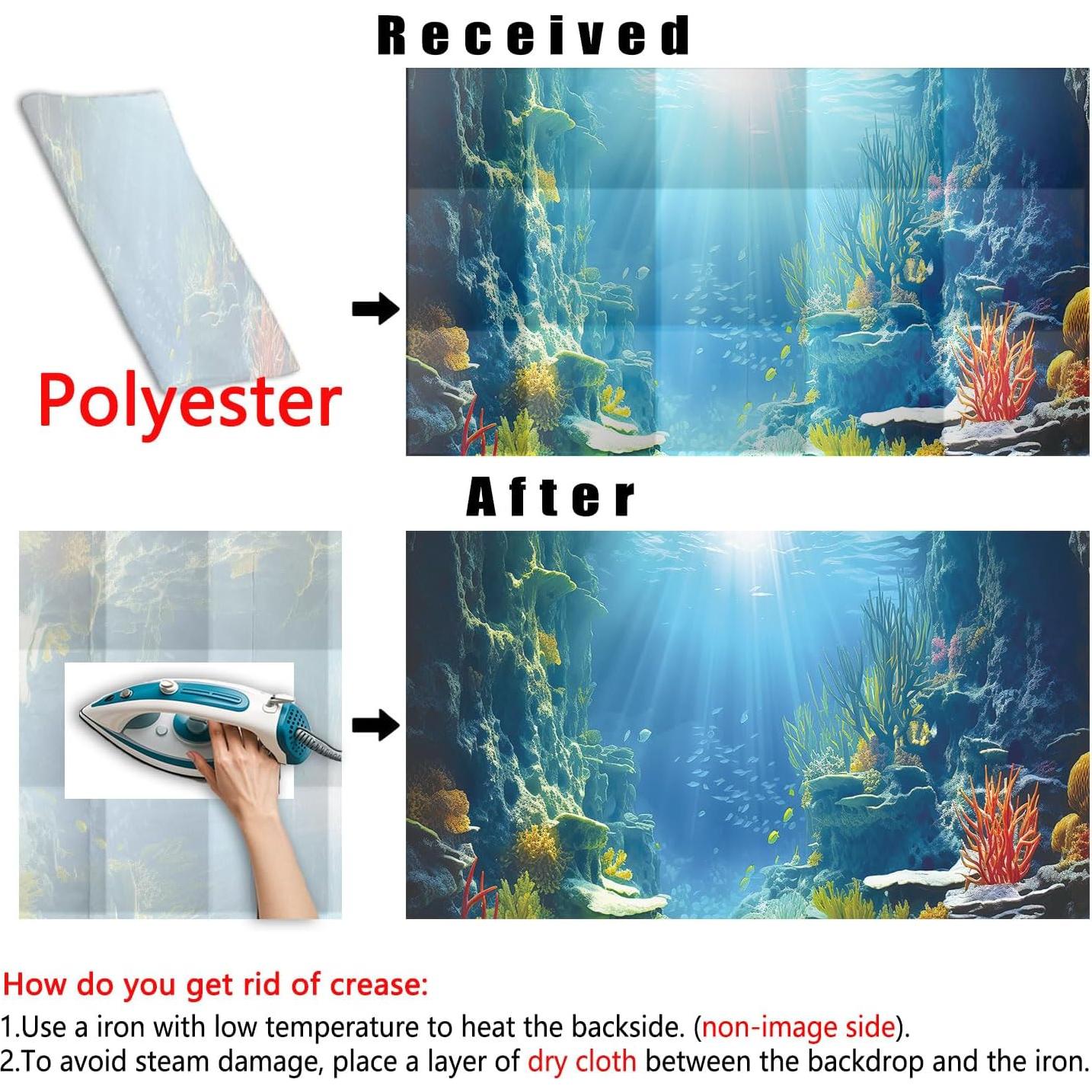 Fondo de Acuario 3D Azul Dtekoj 60x30cm con Cintas EVA