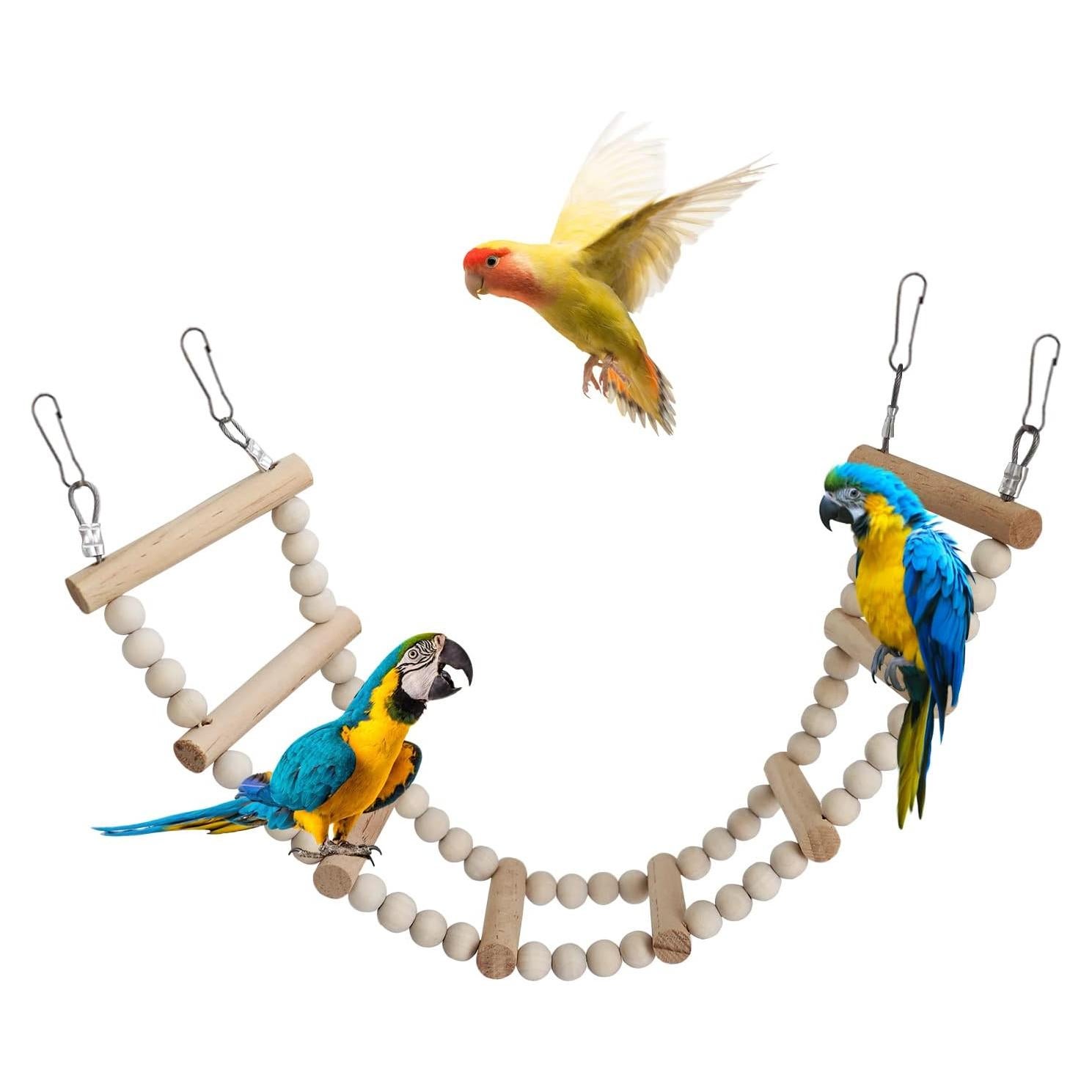 Puente de Escalera para Aves Dnoifne 8 Escalones 49x8 cm