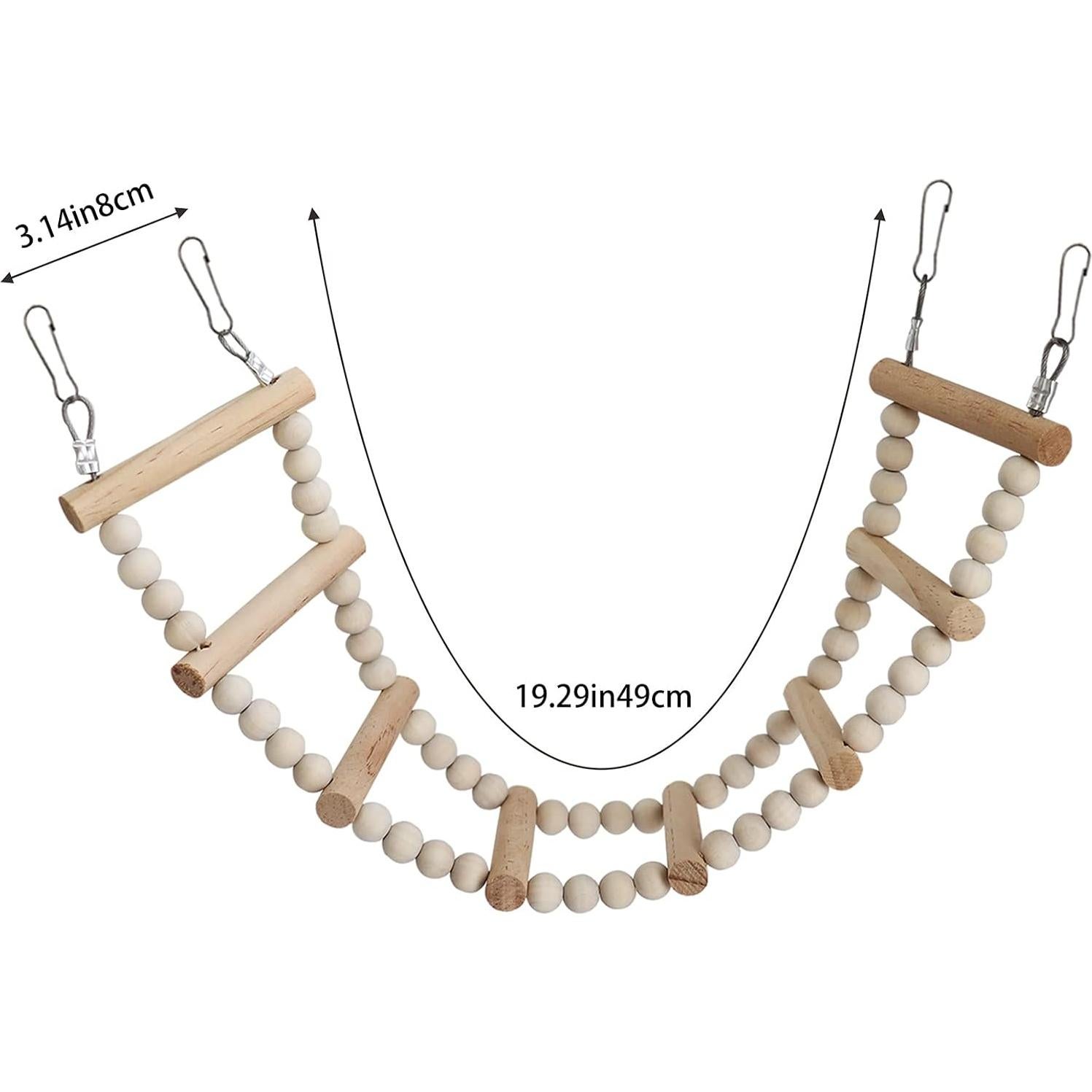 Puente de Escalera para Aves Dnoifne 8 Escalones 49x8 cm