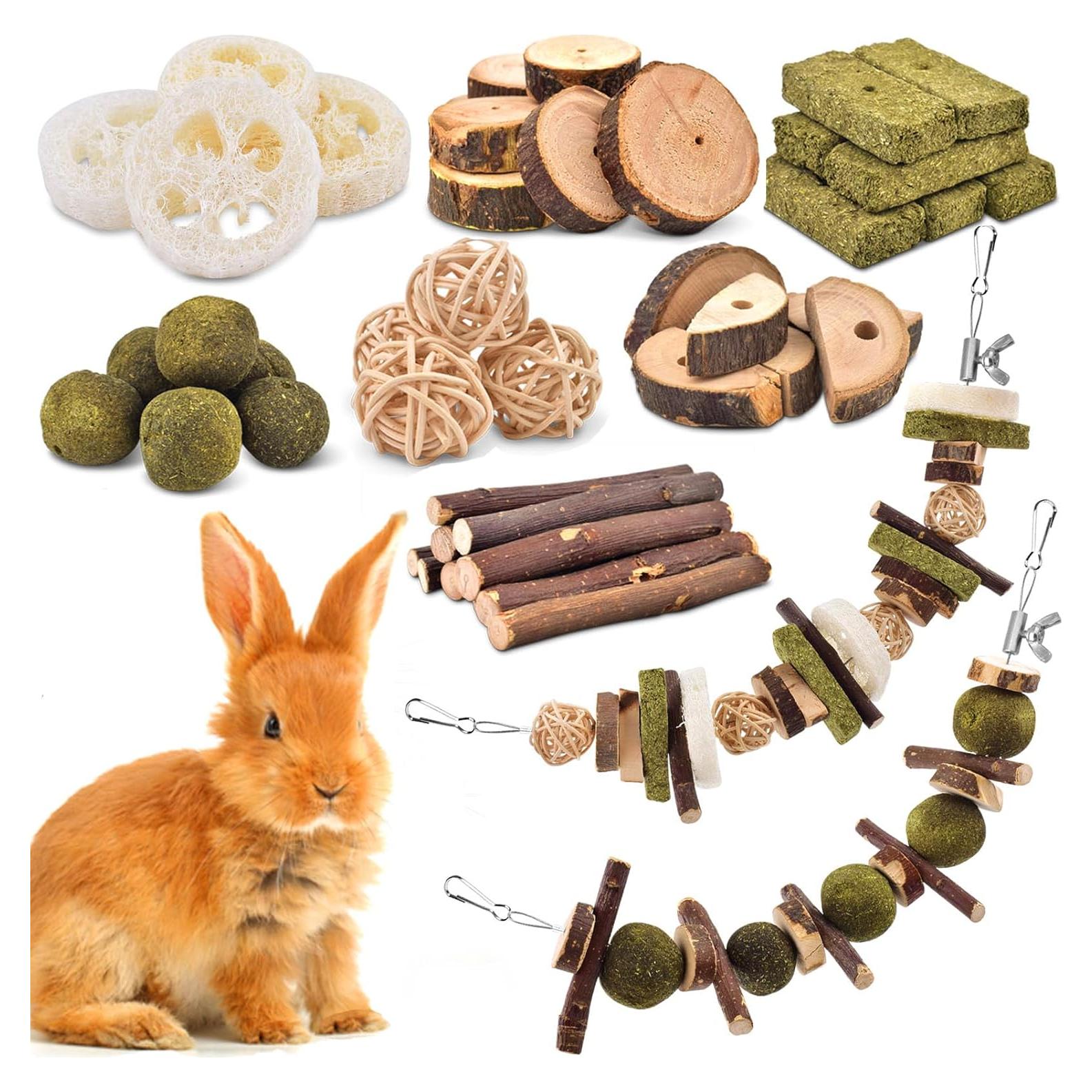 KATUMO Kit de Juguetes para Roedores 74 PCS - Masticación DIY