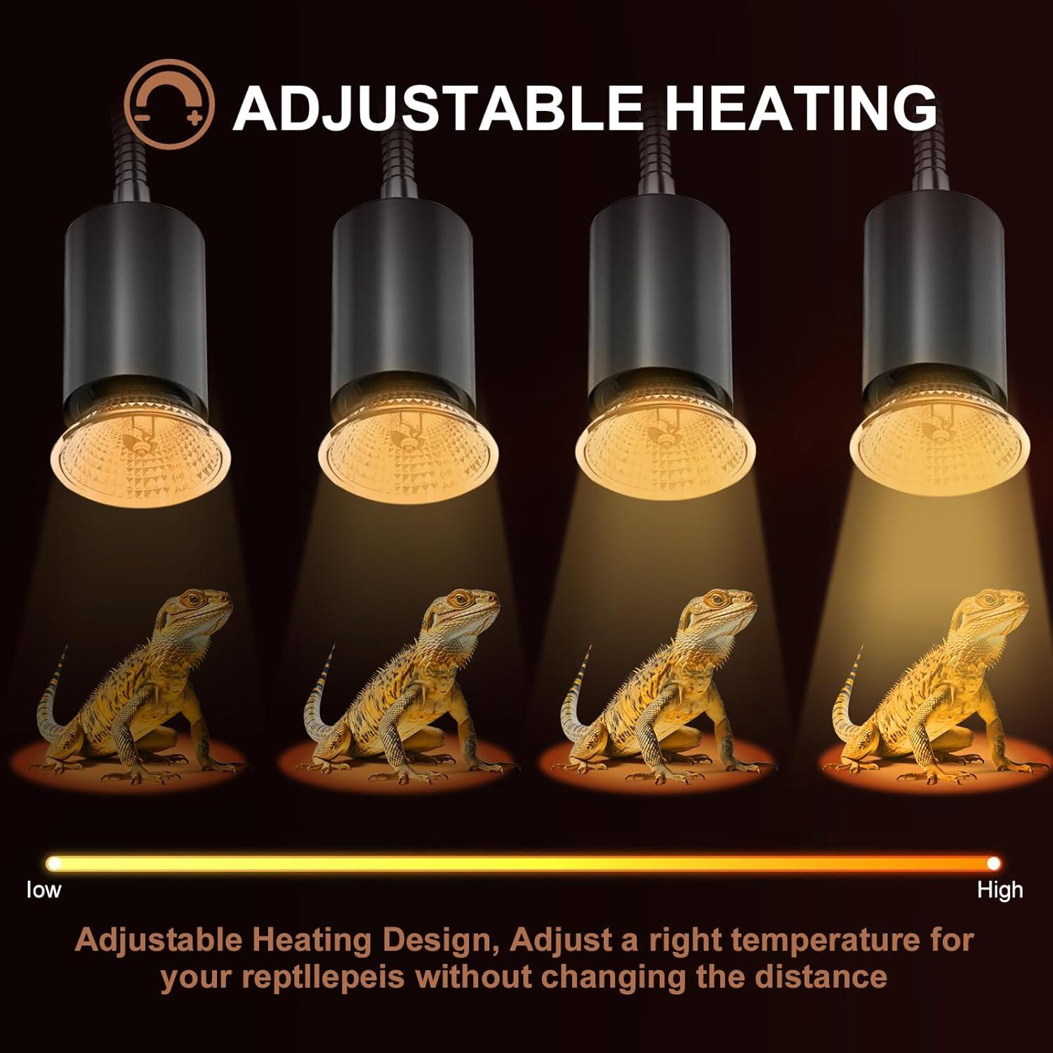 Paquete de 4 Bombillas UVA 25W Lachesan para Reptiles y Anfibios