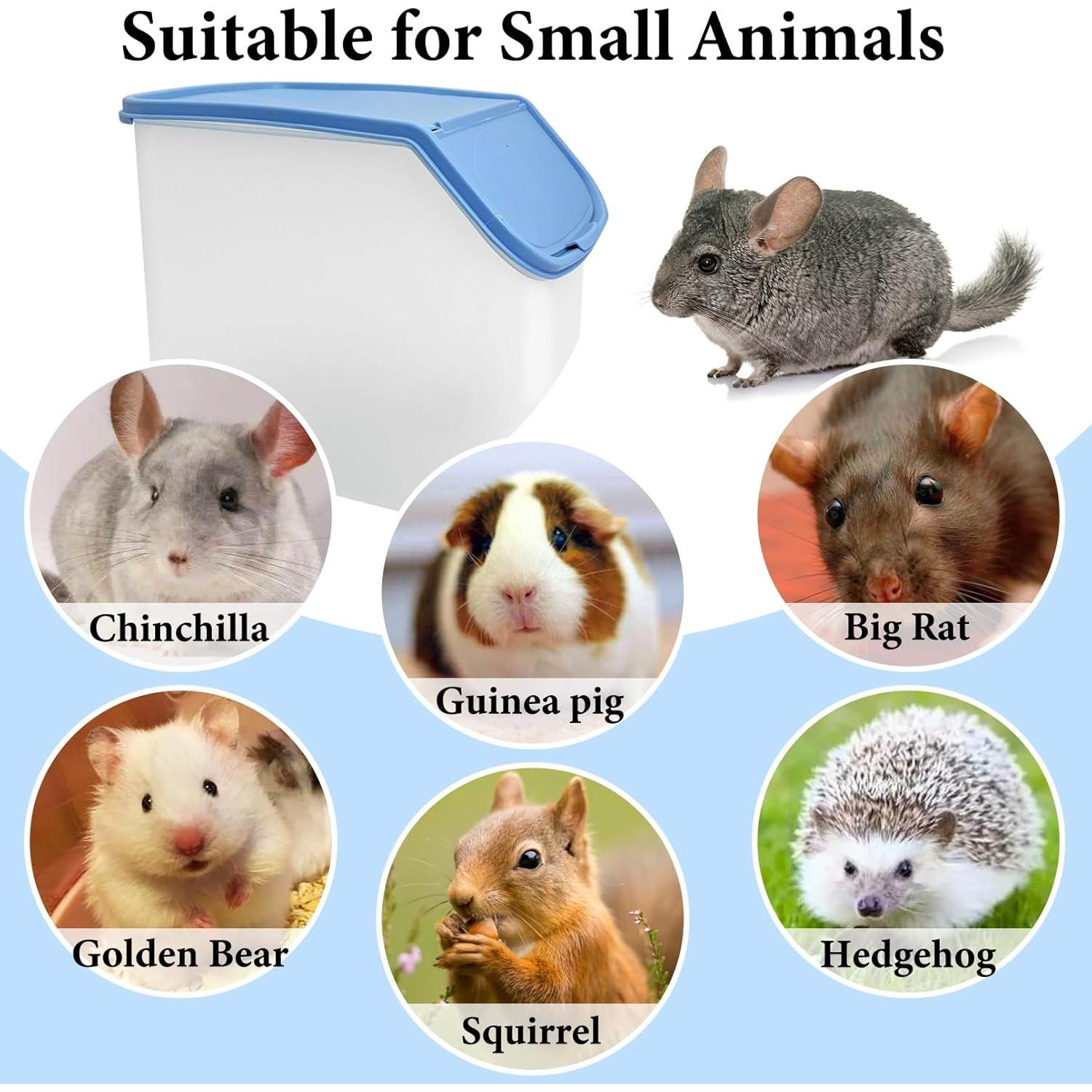 Contenedor de Baño de Arena para Chinchilla Grande BNOSDM Azul