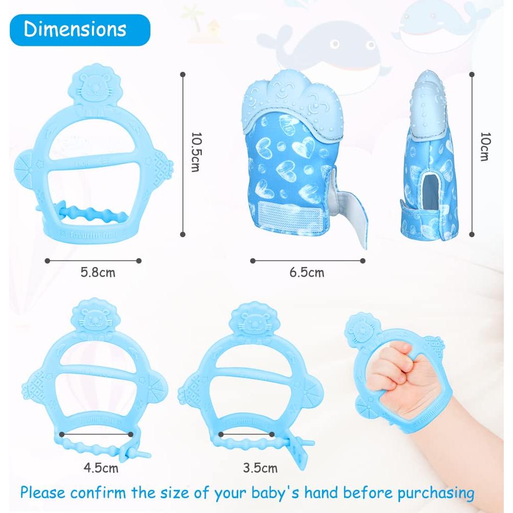 Mitones de Dentición Vicloon para Bebés - Silicona Segura 2Pcs