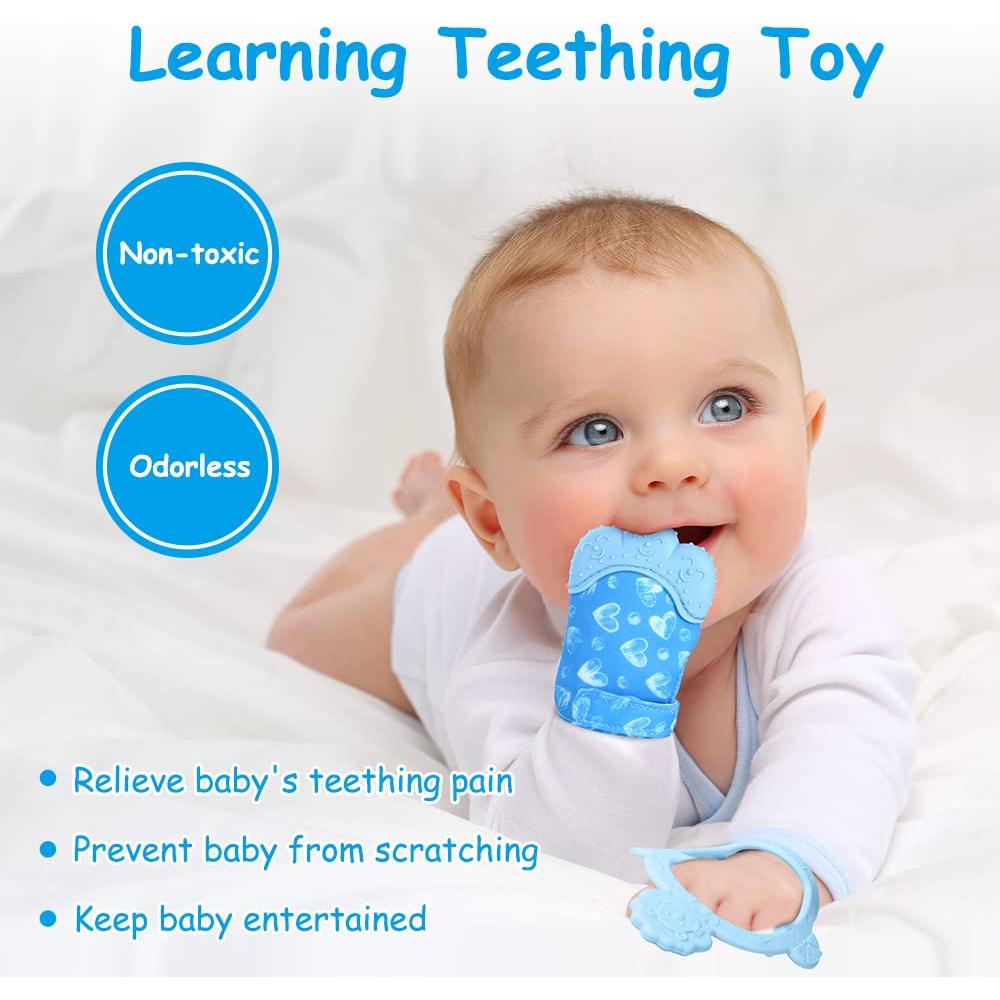 Mitones de Dentición Vicloon para Bebés - Silicona Segura 2Pcs