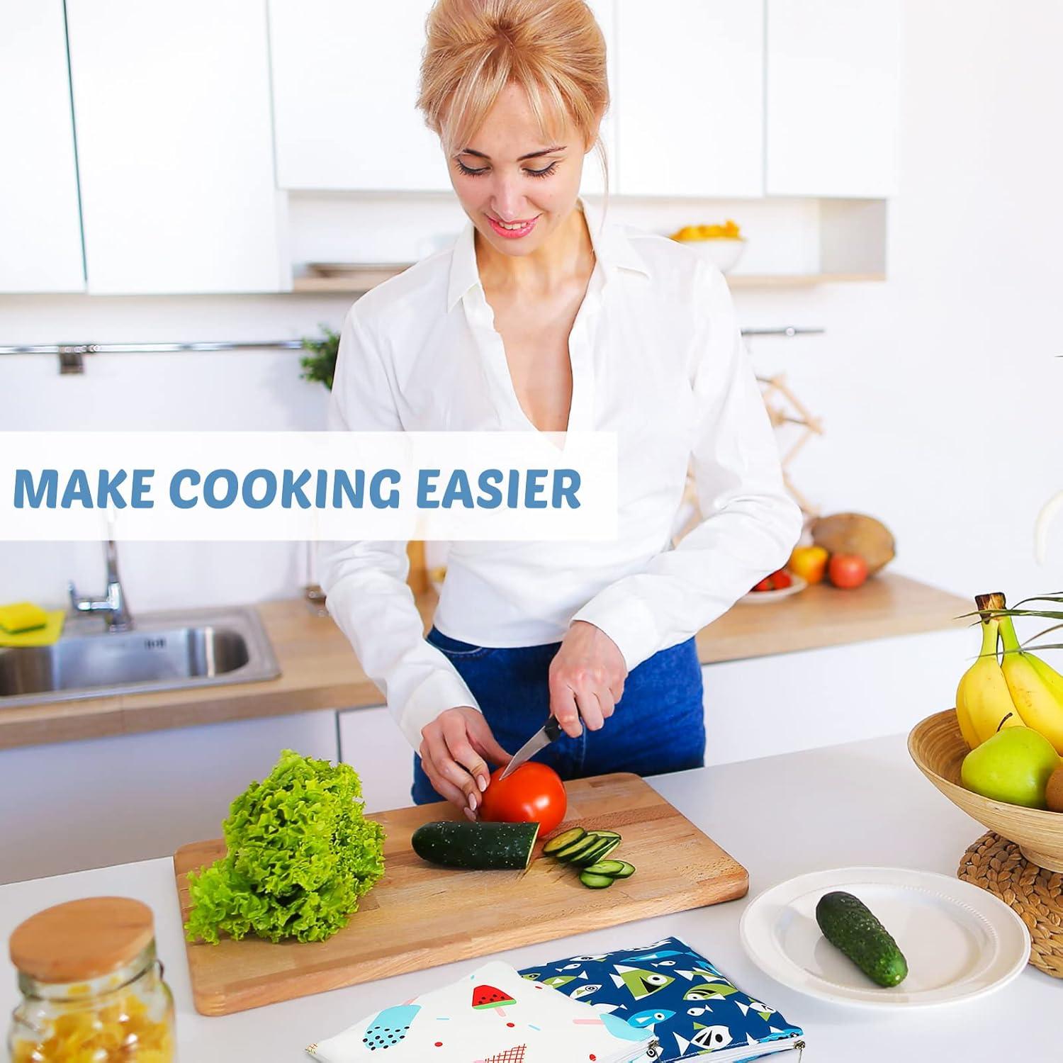 Chumia 6 Bolsas de Snack Reutilizables para Niños 18x18cm