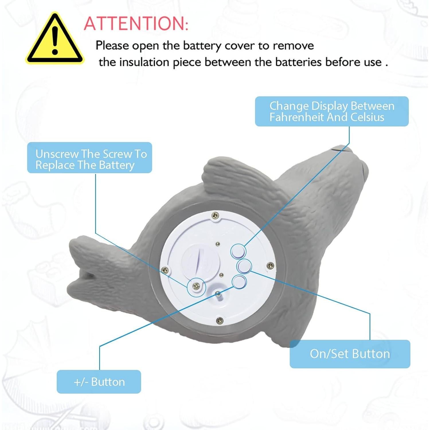 Termómetro Digital de Baño Doli Yearning LCD Seguro para Bebés