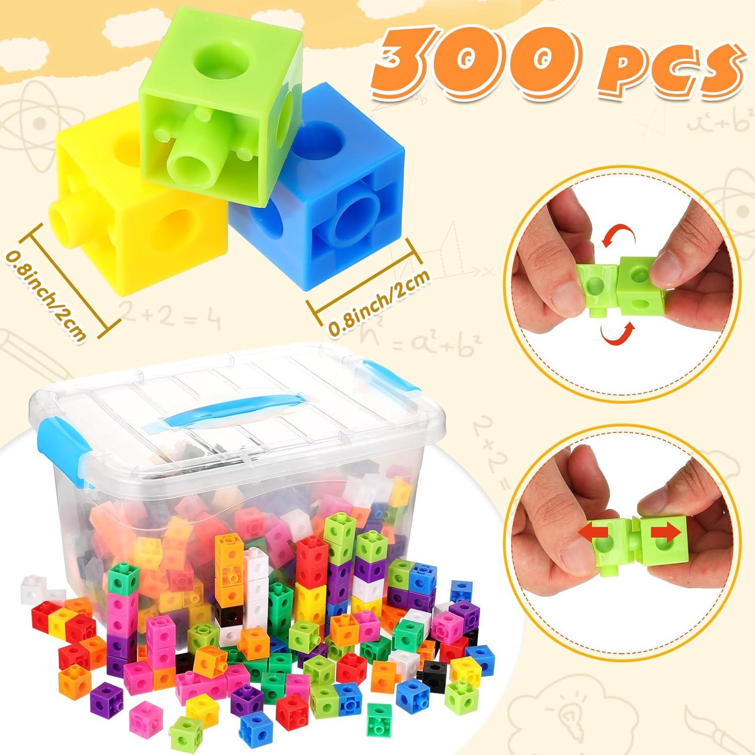 Cubos de Enlace Jenaai 300 Pcs con Contenedor - Aprendizaje Matemático