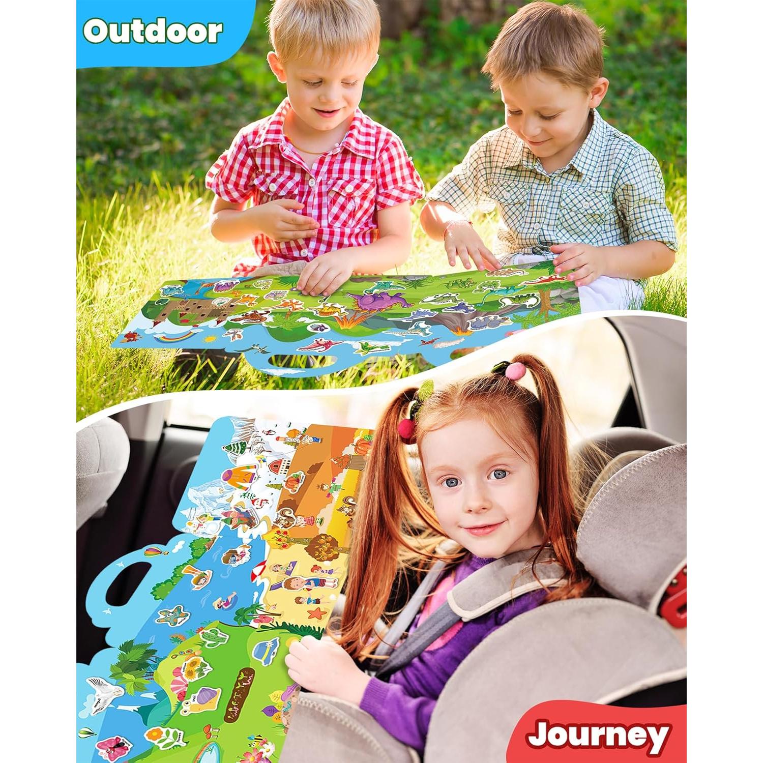 Libro de Pegatinas Reutilizables Walenced para Niños 2-4 Años