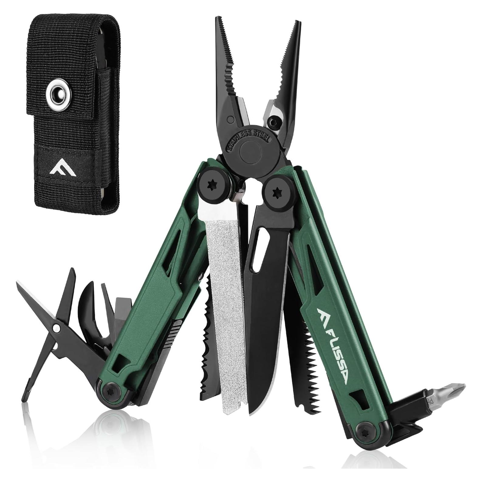 Multiherramienta FLISSA 15-en-1 Acero Inoxidable Verde