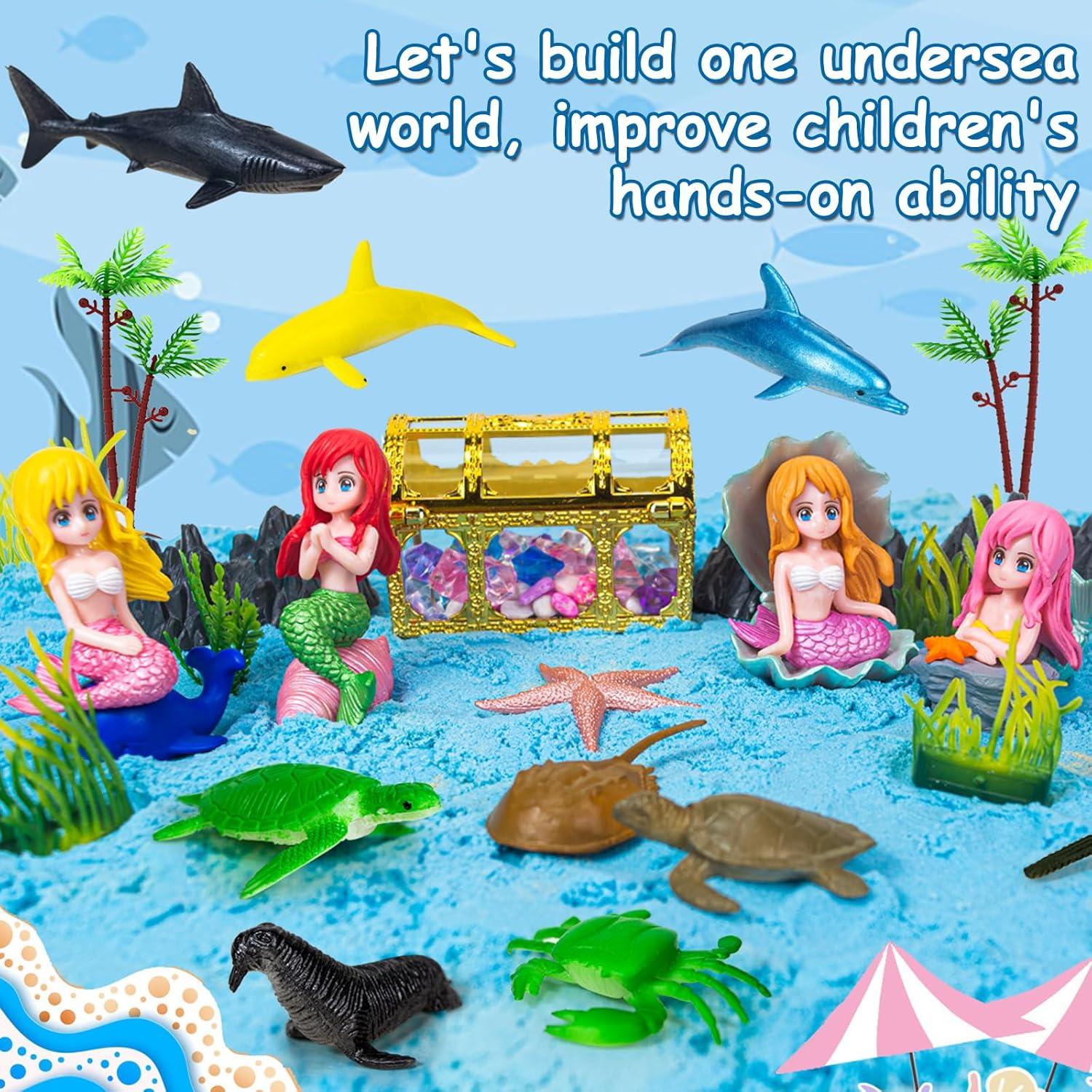 Kit de Arena Sensorial Oceánica Bloolilies 57 Piezas Juguete