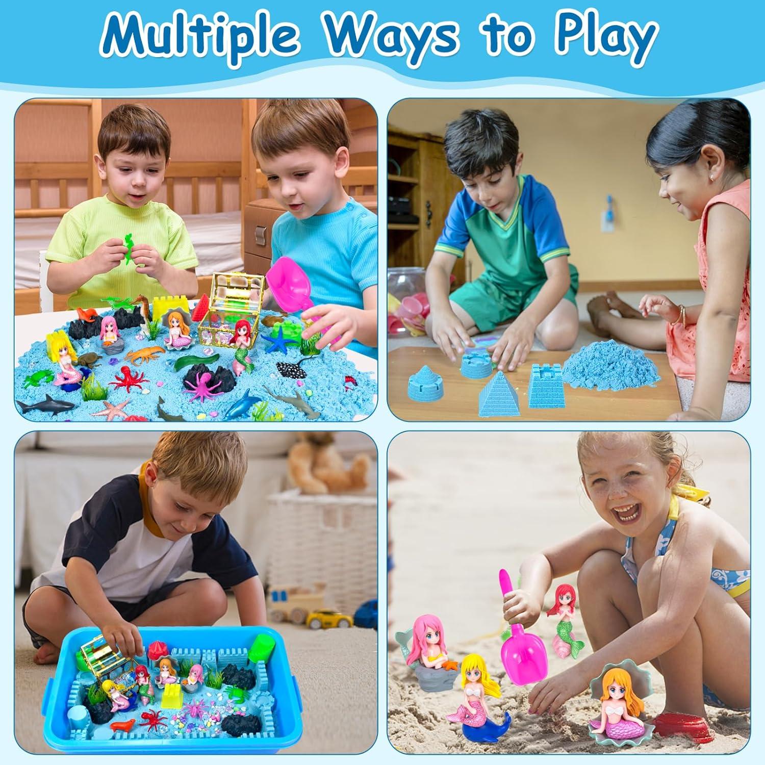 Kit de Arena Sensorial Oceánica Bloolilies 57 Piezas Juguete