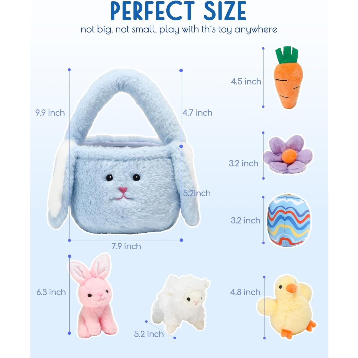 Juego de 7 Animales de Peluche Vposyako - Conejo, Pollito, Cordero y Más