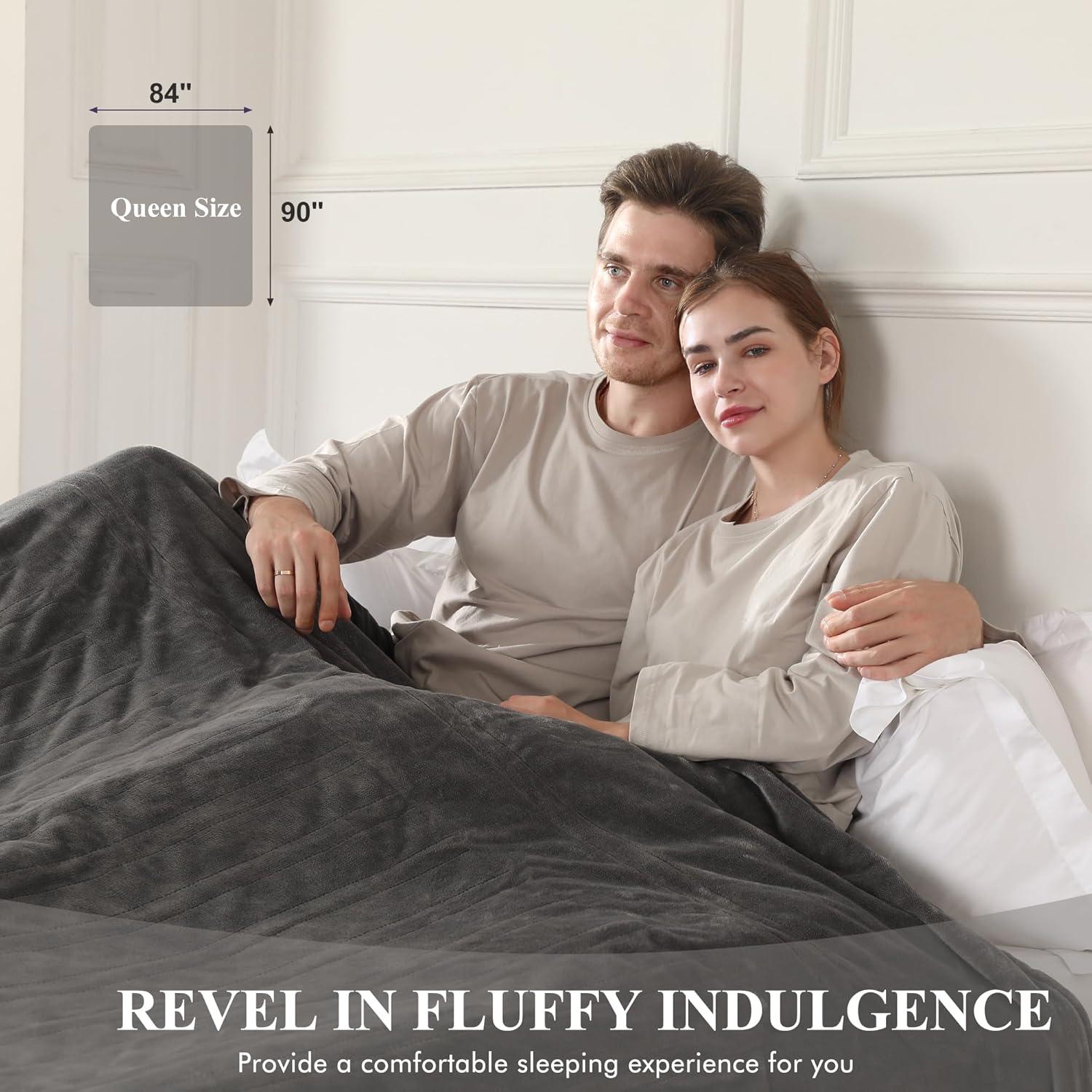 Manta Eléctrica COZYTY Queen 213x229 cm Gris Suave 5 Niveles