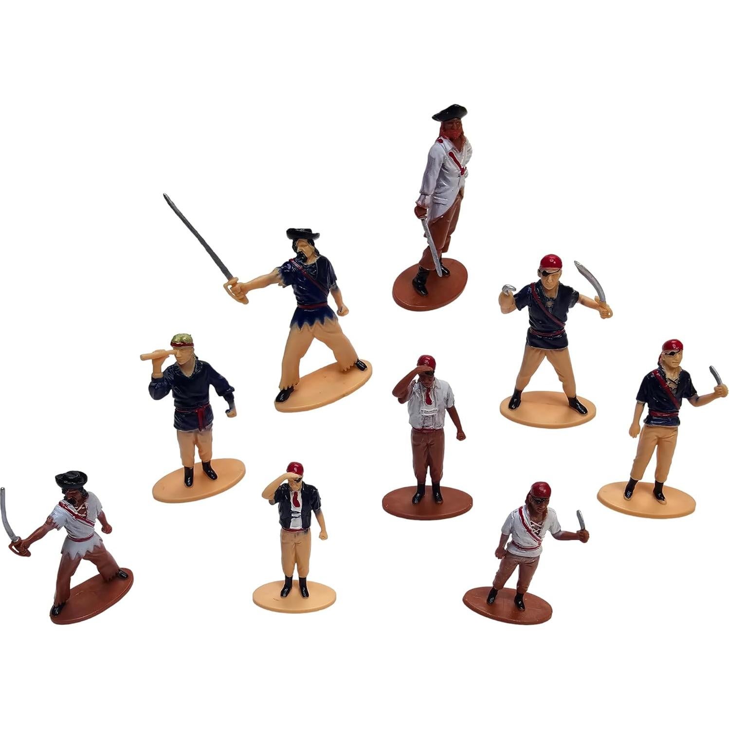 Juego de Figuras Miniatura de Piratas Zugar Land - 12 Piezas 7.62 cm