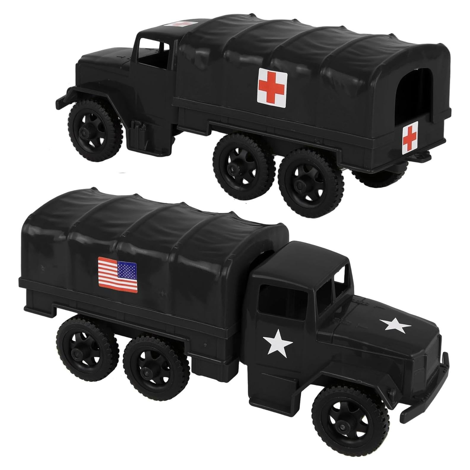 Camiones de Carga Deuce-and-a-Half TimMee Negros 20.32cm