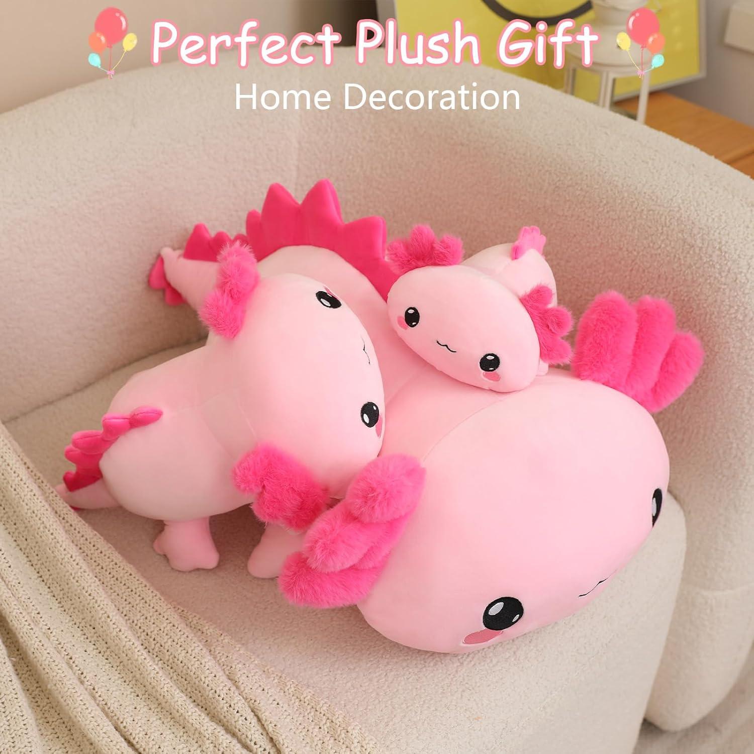 Axolote de Peluche con Peso SQEQE 25 cm Rosa Suave