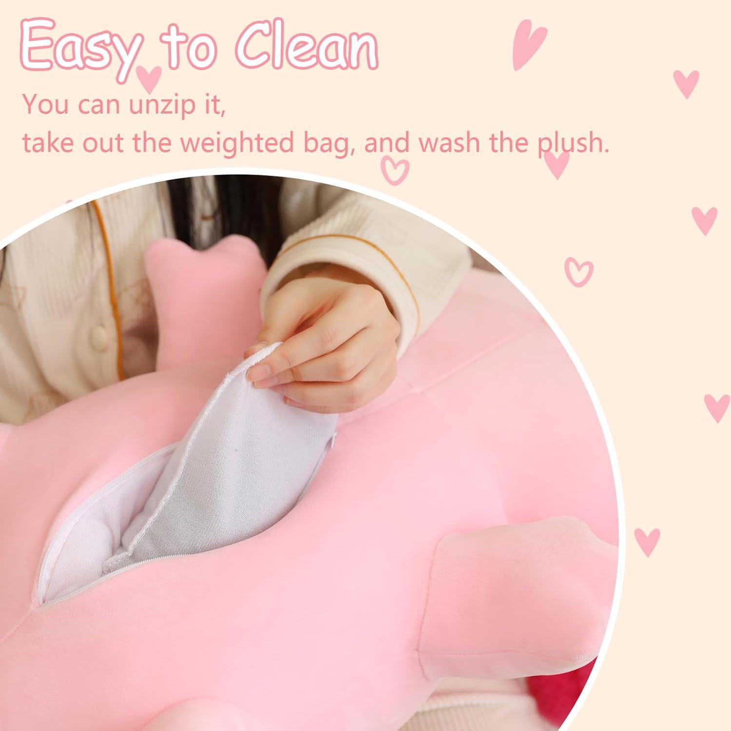 Axolote de Peluche con Peso SQEQE 25 cm Rosa Suave