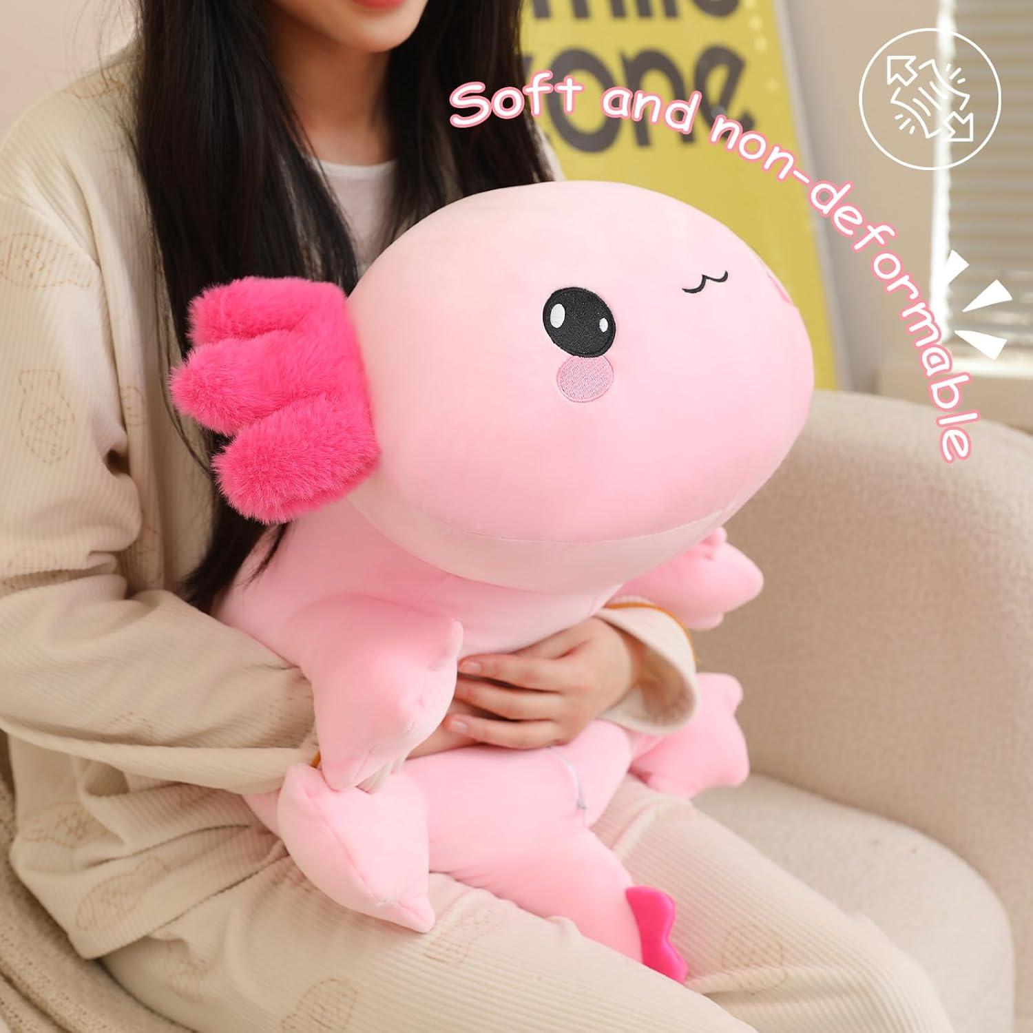 Axolote de Peluche con Peso SQEQE 25 cm Rosa Suave