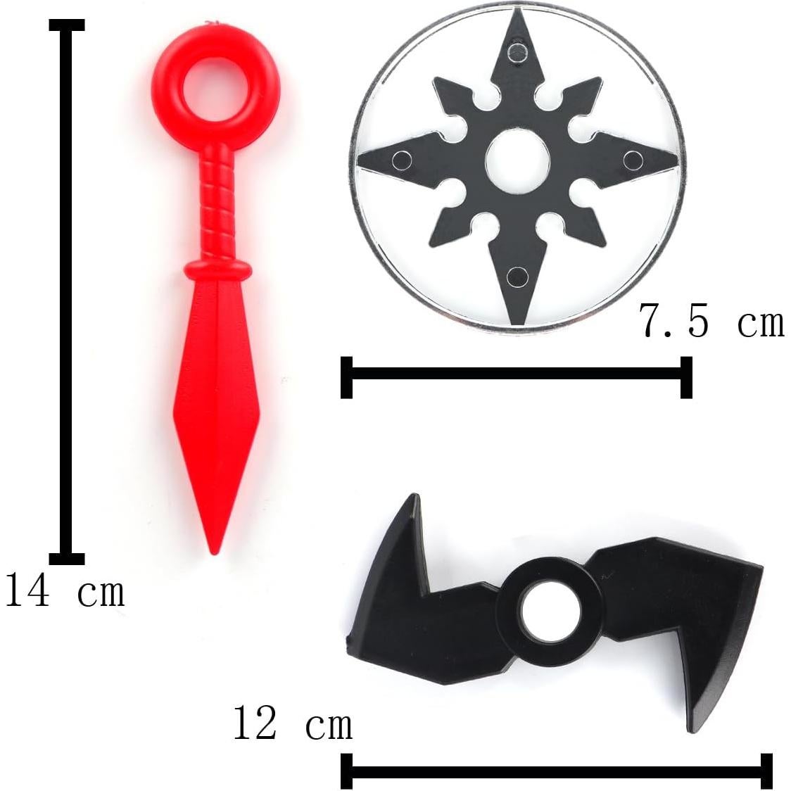Conjunto de Armas Ninja de Plástico para Disfraces LARP