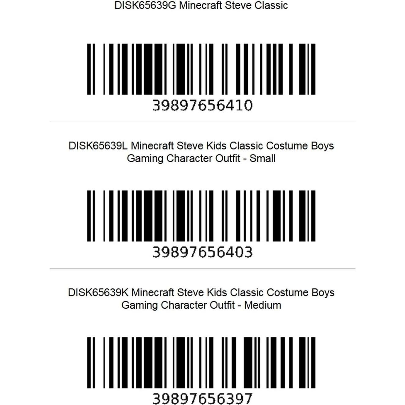 Disfraz Clásico de Steve Minecraft - Talla Grande (10-12 años)