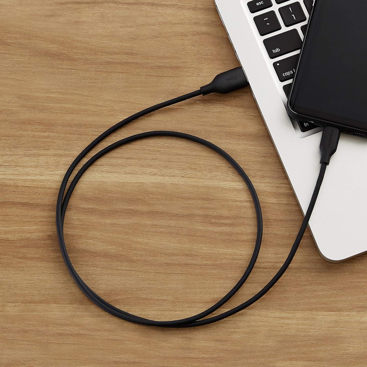 Cable de carga rápida USB-C a USB-A Amazon Basics 0.91m