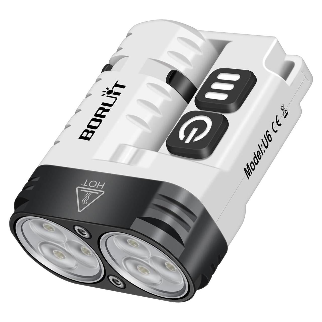 Linterna Potente BORUIT U6 Recargable USB C IP68 1100mAh