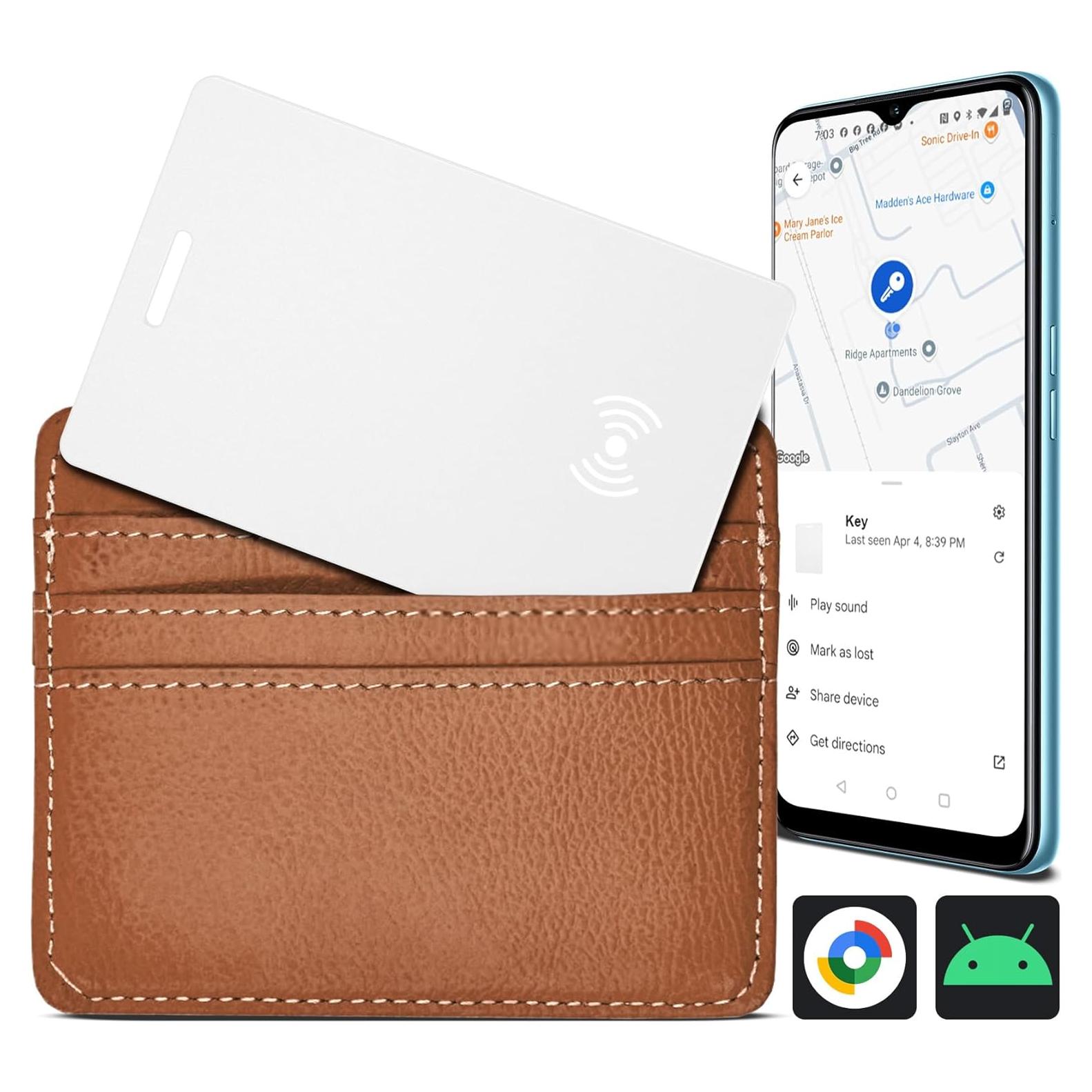 Localizador de Cartera FYSCKEJI, Tarjeta Bluetooth IP68 Blanca