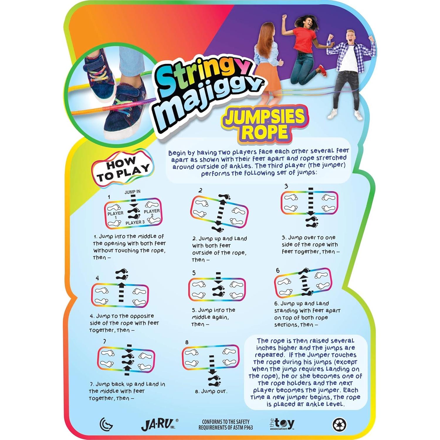 Cuerda Elástica China para Saltar JA-RU 182.88 cm Multicolor