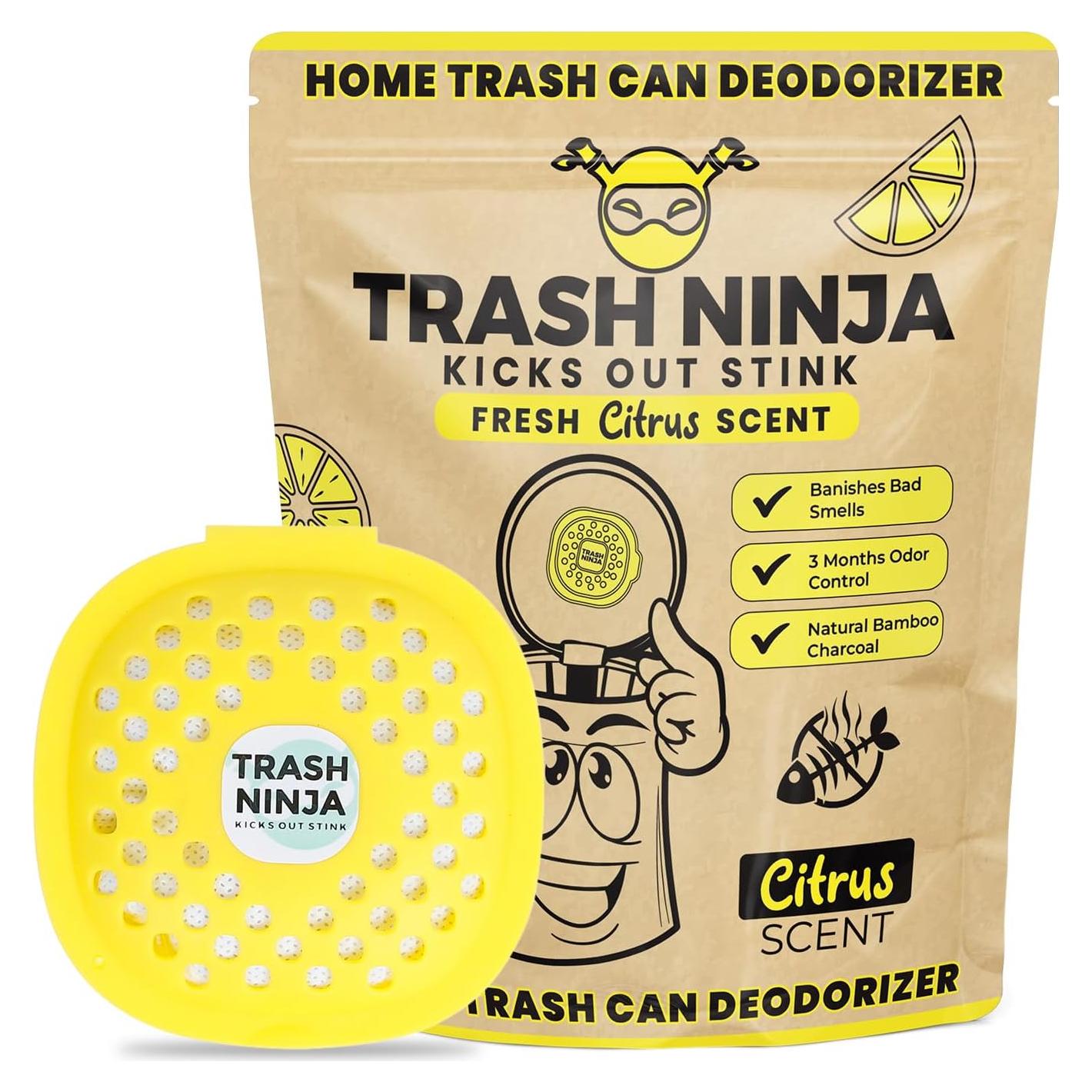 Ambientador de Cubo de Basura Trash Ninja - Cítricos, 2 Unidades