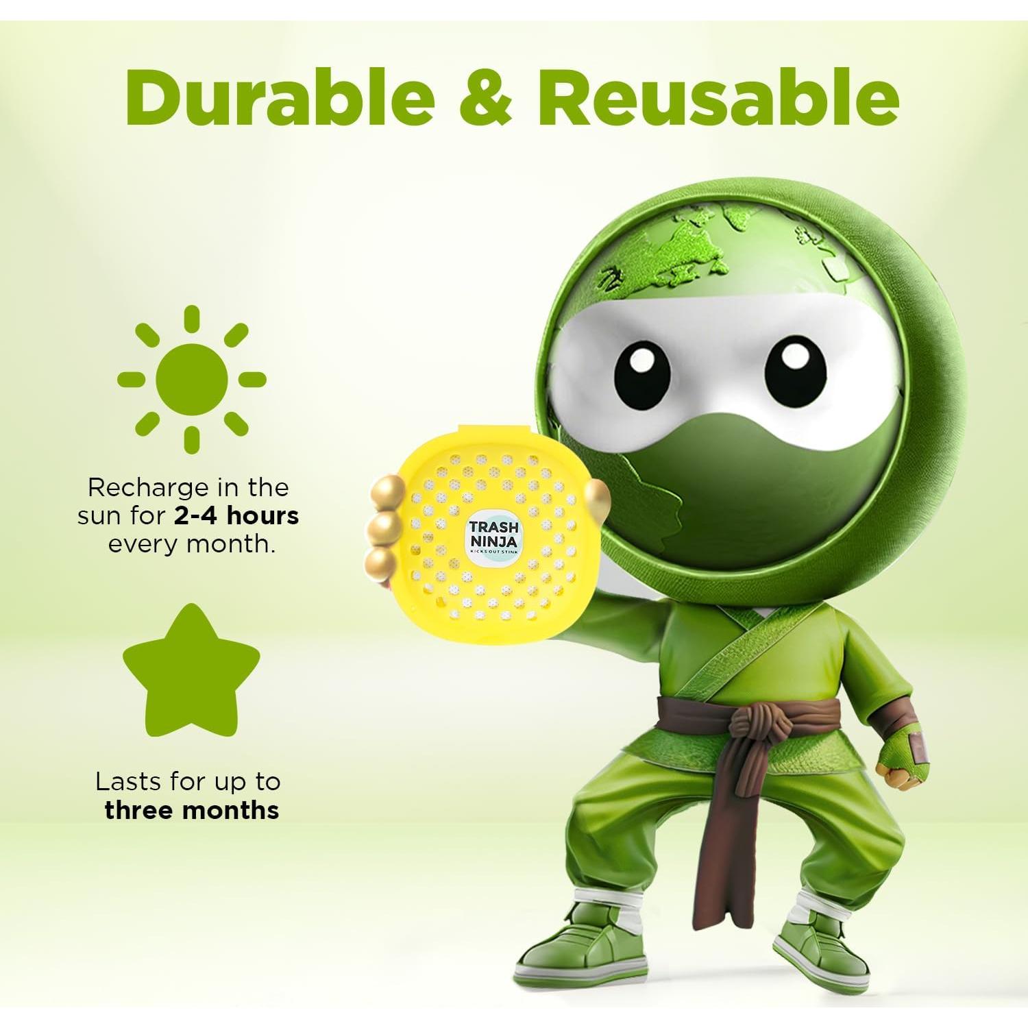 Ambientador de Cubo de Basura Trash Ninja - Cítricos, 2 Unidades