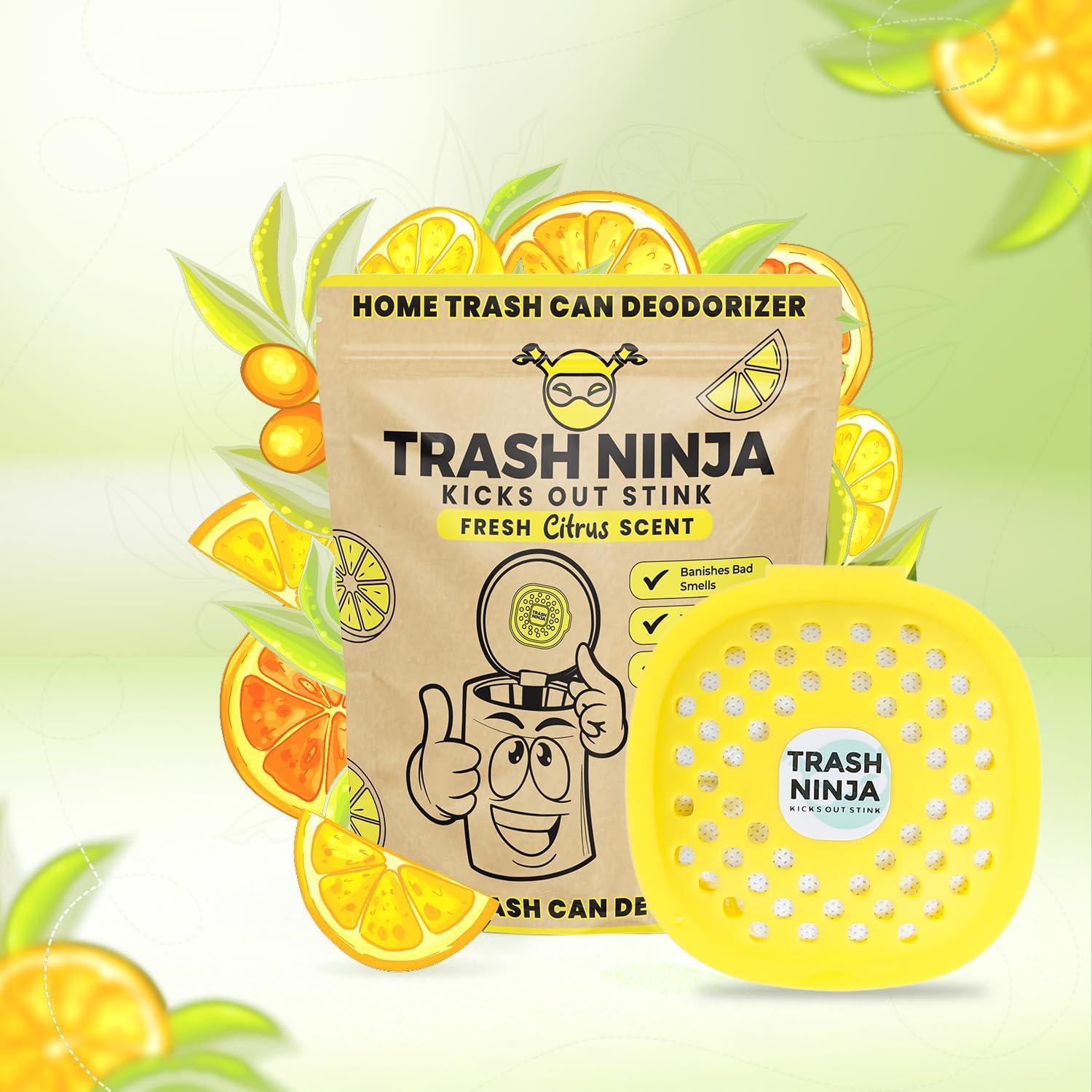 Ambientador de Cubo de Basura Trash Ninja - Cítricos, 2 Unidades