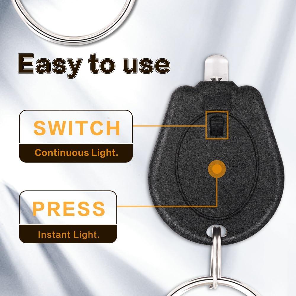 Paquete de 12 Linternas LED Mini RaySoar con Llave Blanca